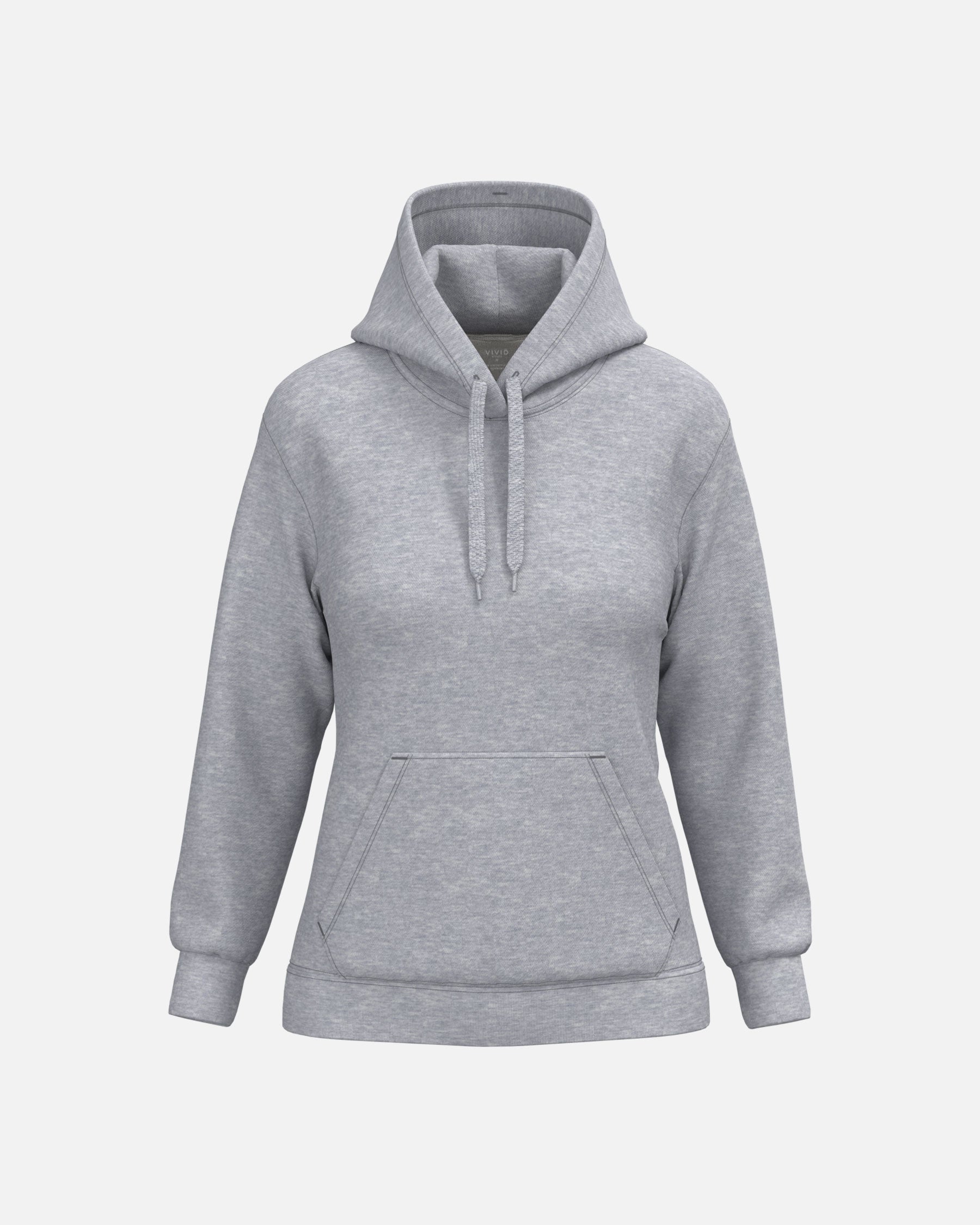 Damen Basic Kapuzensweatshirt Grey Heather von VIVID