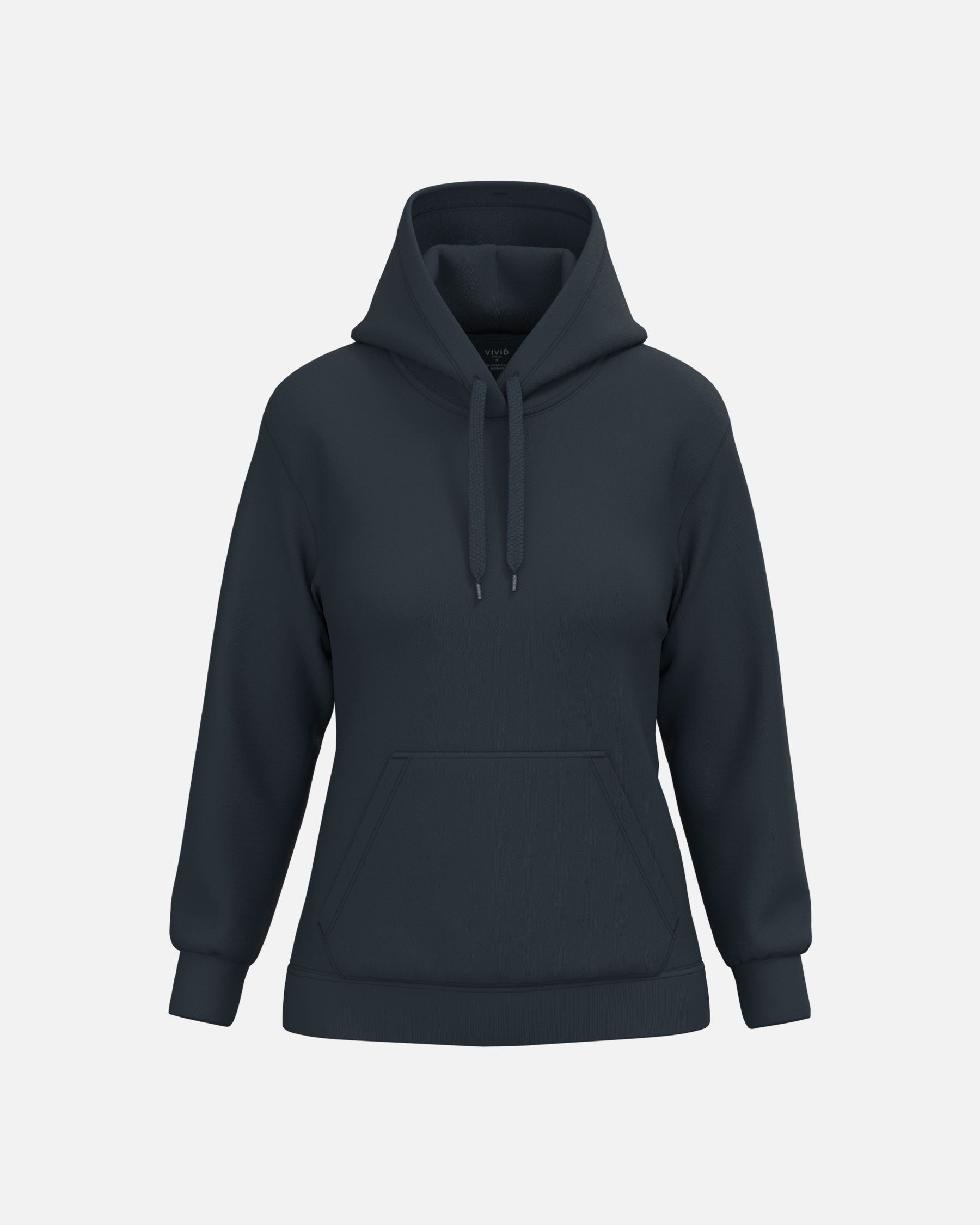 Damen Basic Kapuzensweatshirt Navy Blue von VIVID