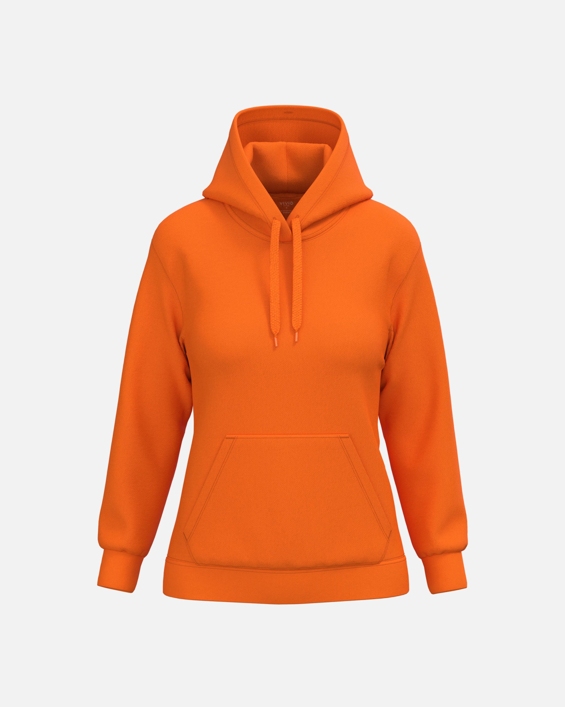Damen Basic Kapuzensweatshirt Orange von VIVID
