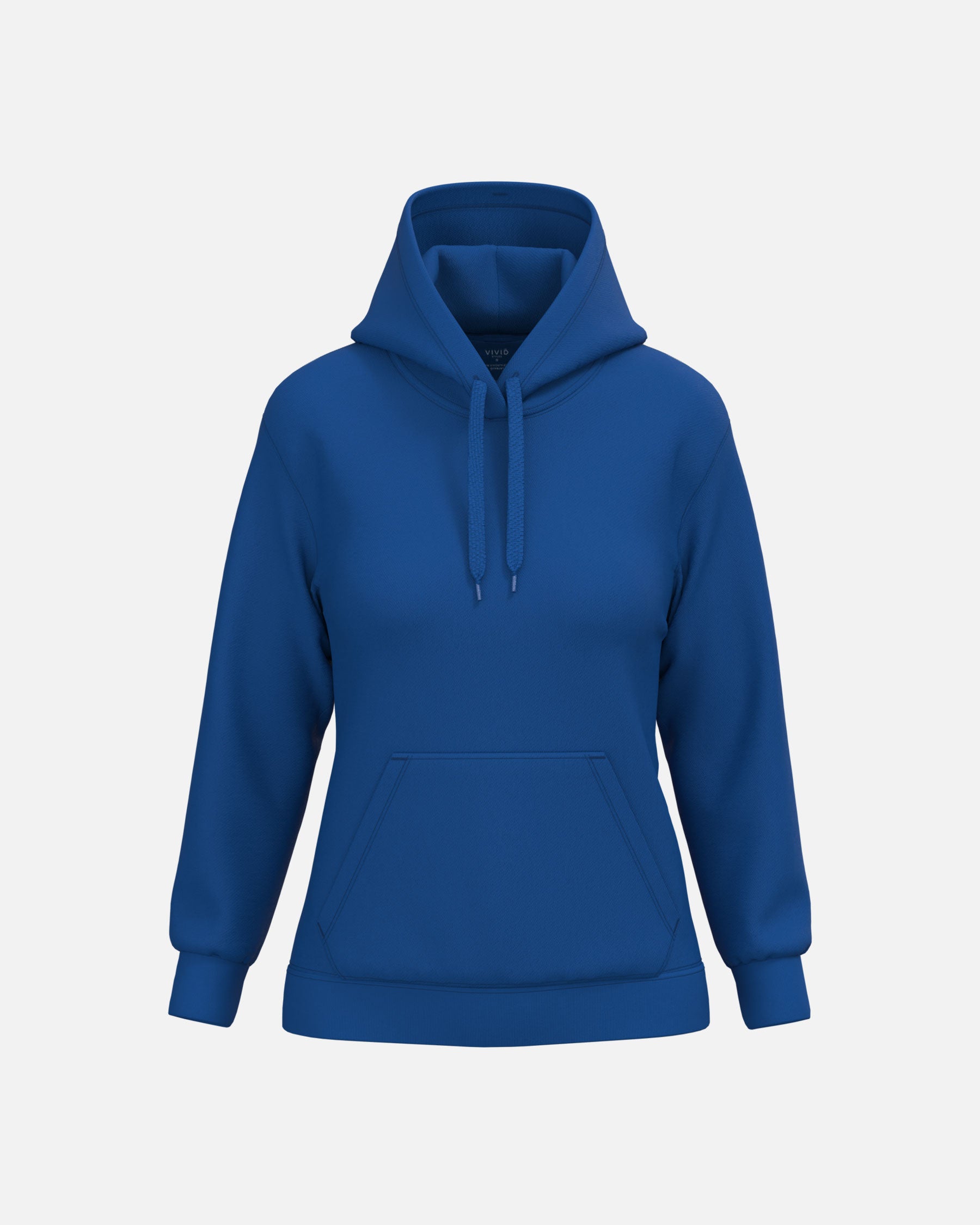 Damen Basic Kapuzensweatshirt Royal Blue von VIVID