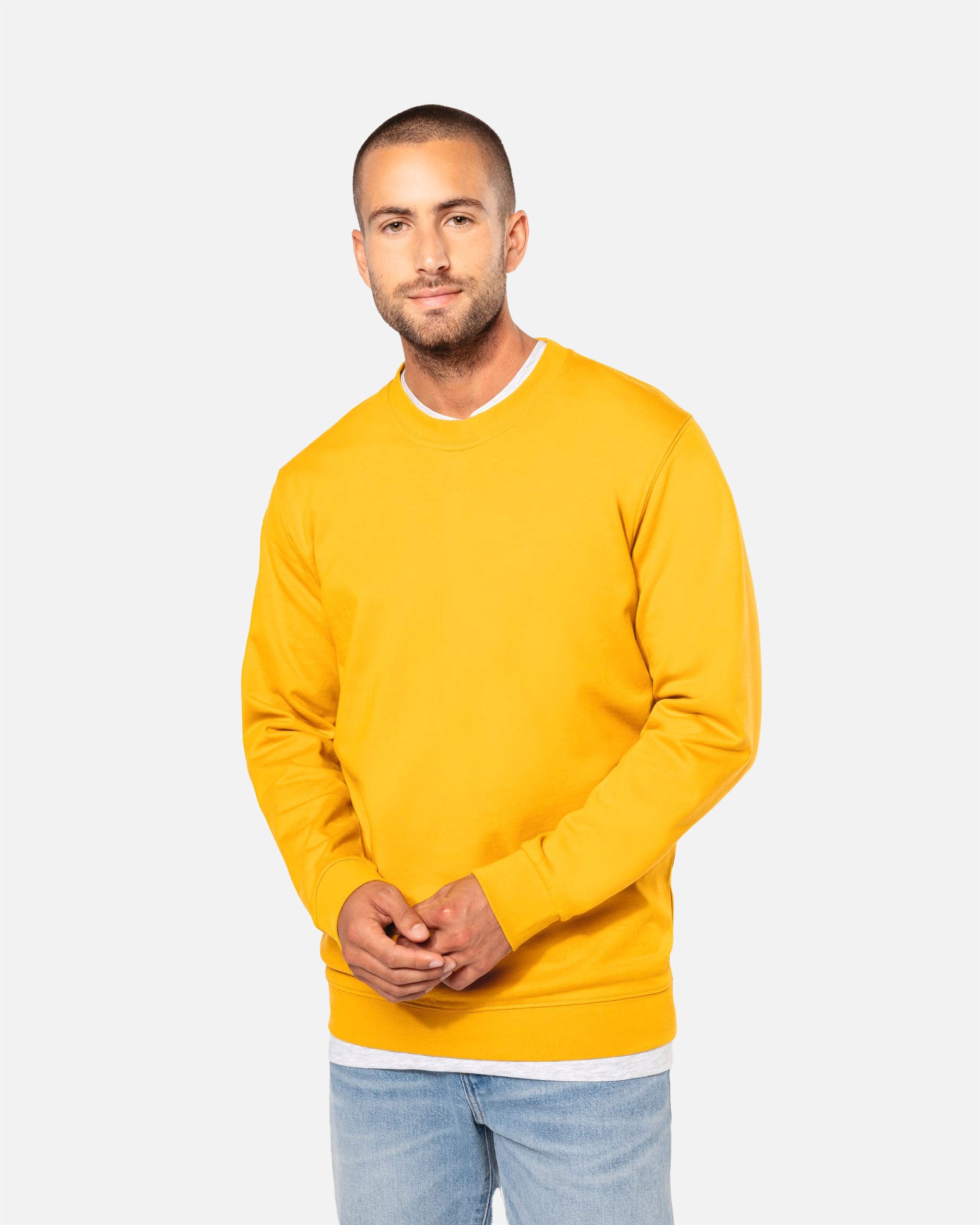 Herren Basic Sweatshirt Mustard von VIVID