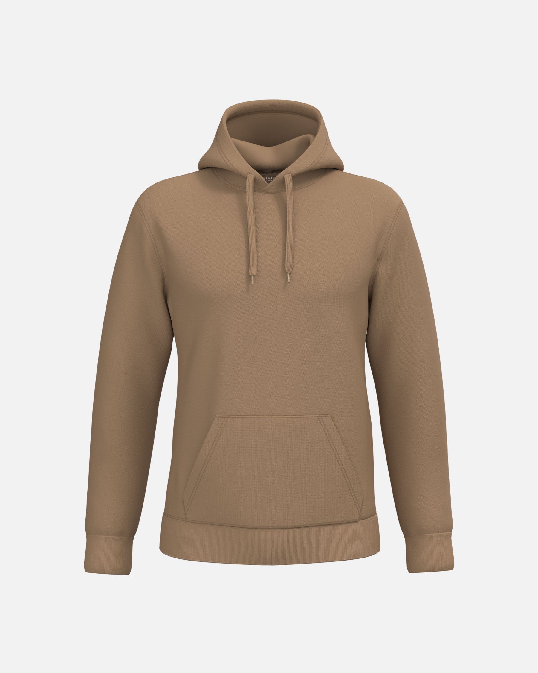 Herren Basic Kapuzensweatshirt Camel von VIVID