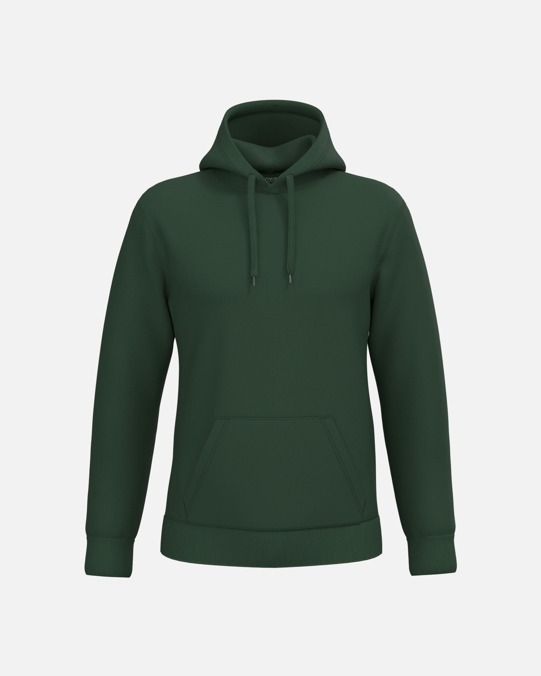 Herren Basic Kapuzensweatshirt Forest Green von VIVID