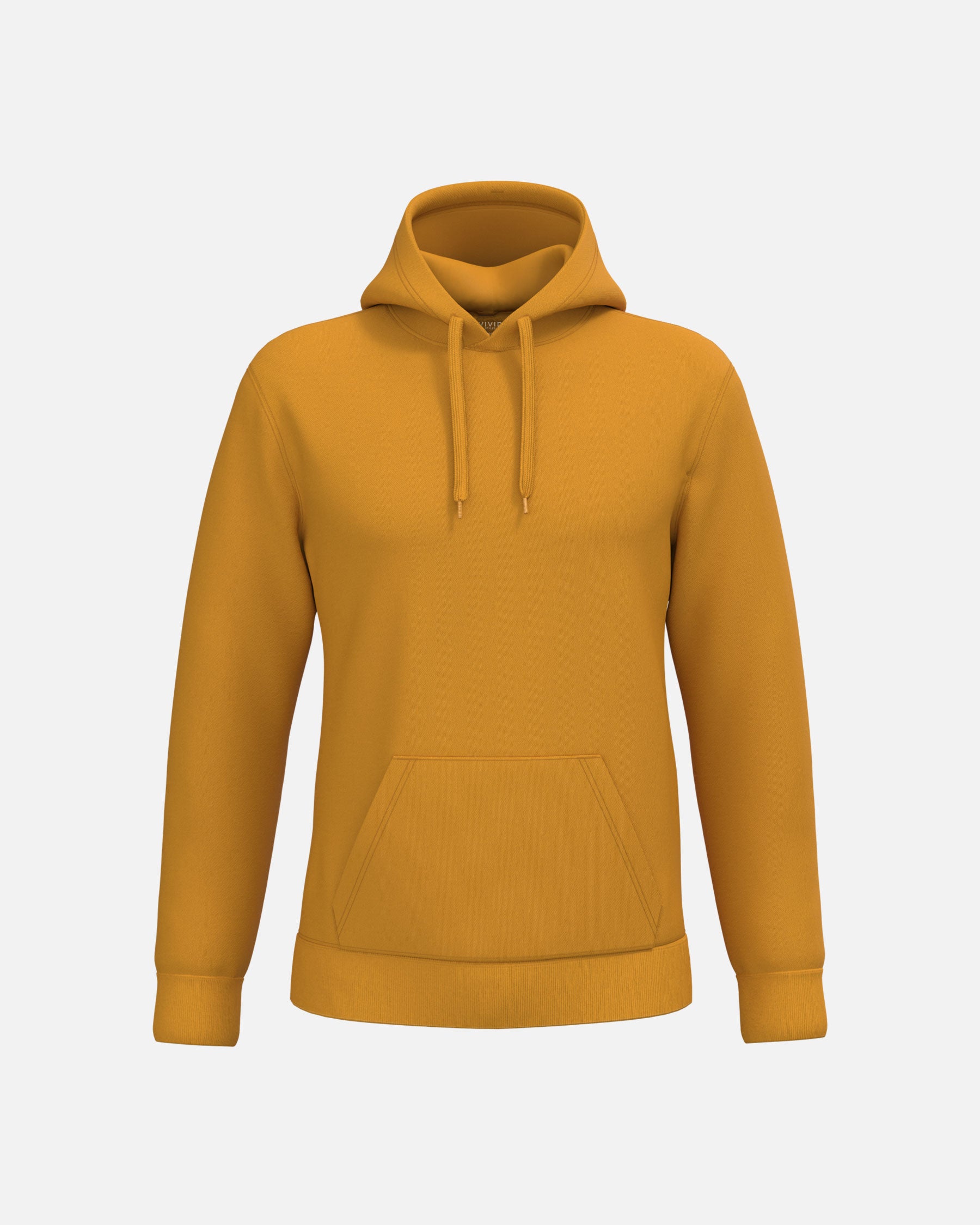 Herren Basic Kapuzensweatshirt Mustard von VIVID