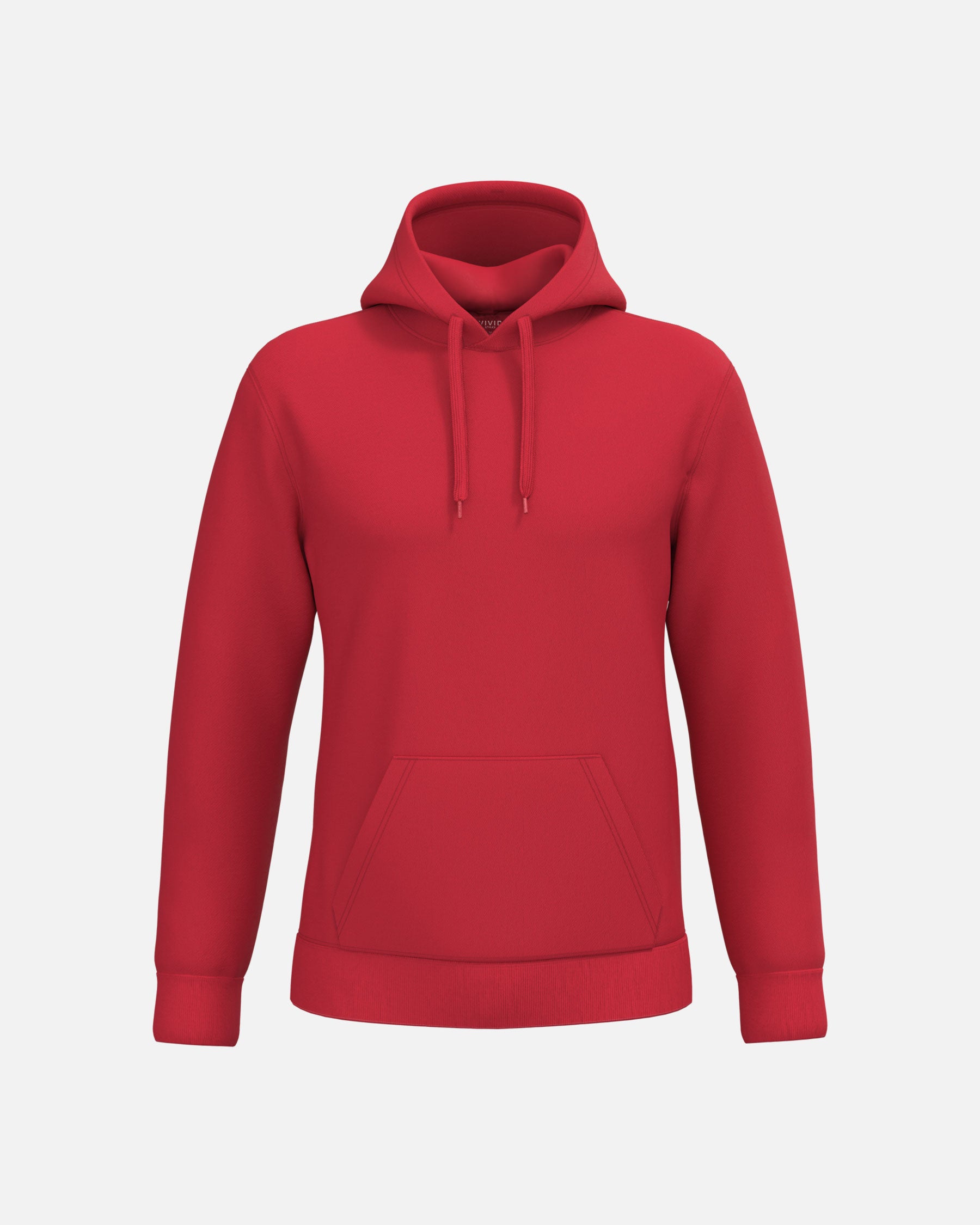 Herren Basic Kapuzensweatshirt Fire Red von VIVID