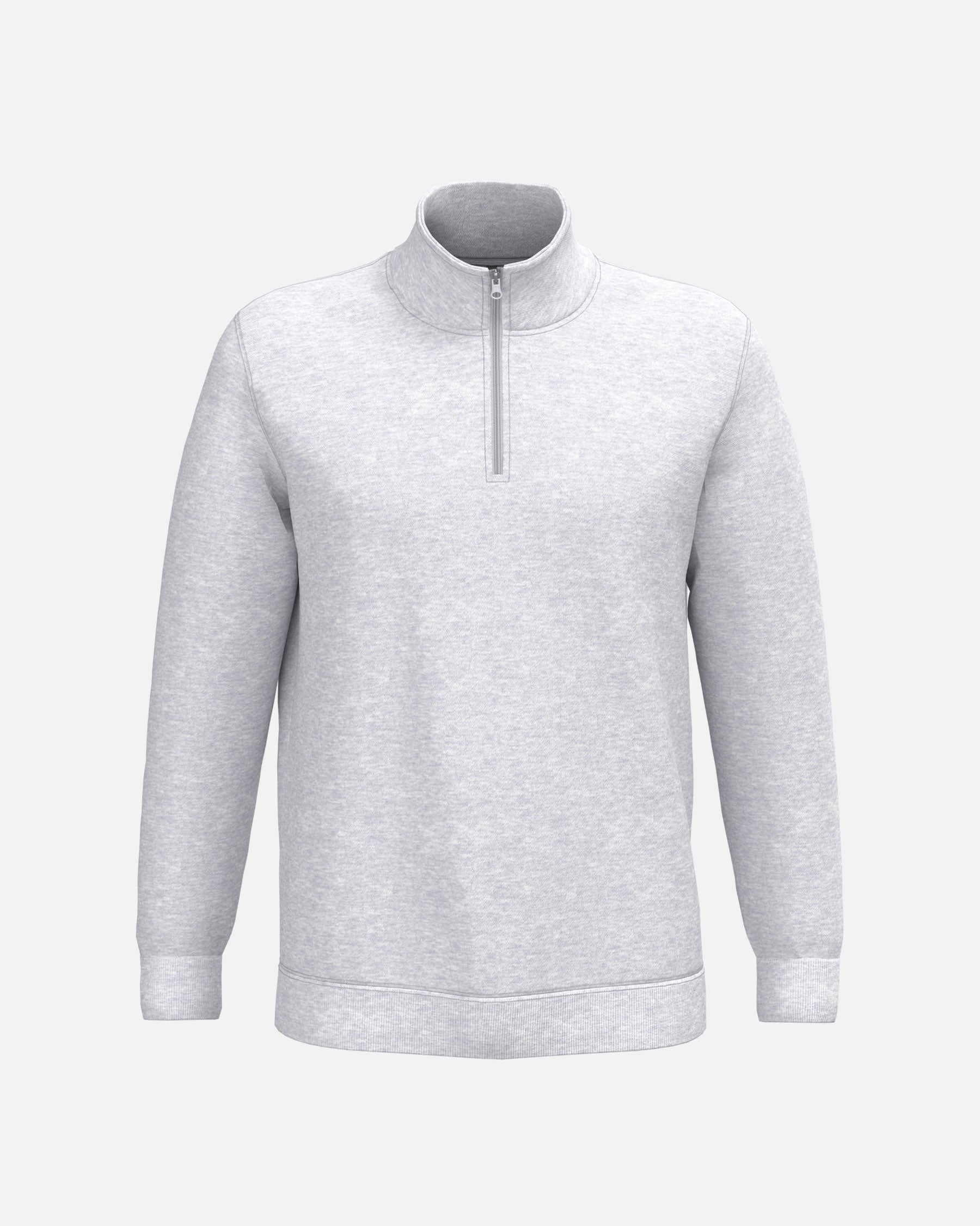 Herren Basic 1/4 Zip Sweatshirt Ash Heather von VIVID
