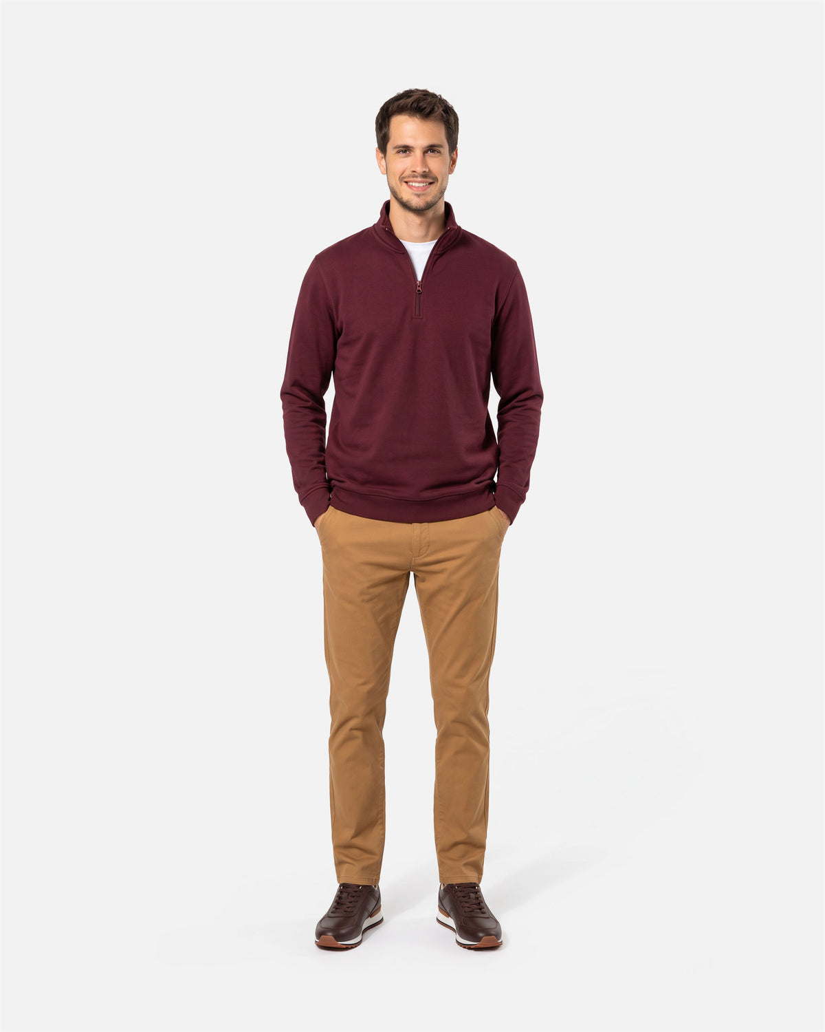 Herren Basic 1/4 Zip Sweatshirt von VIVID