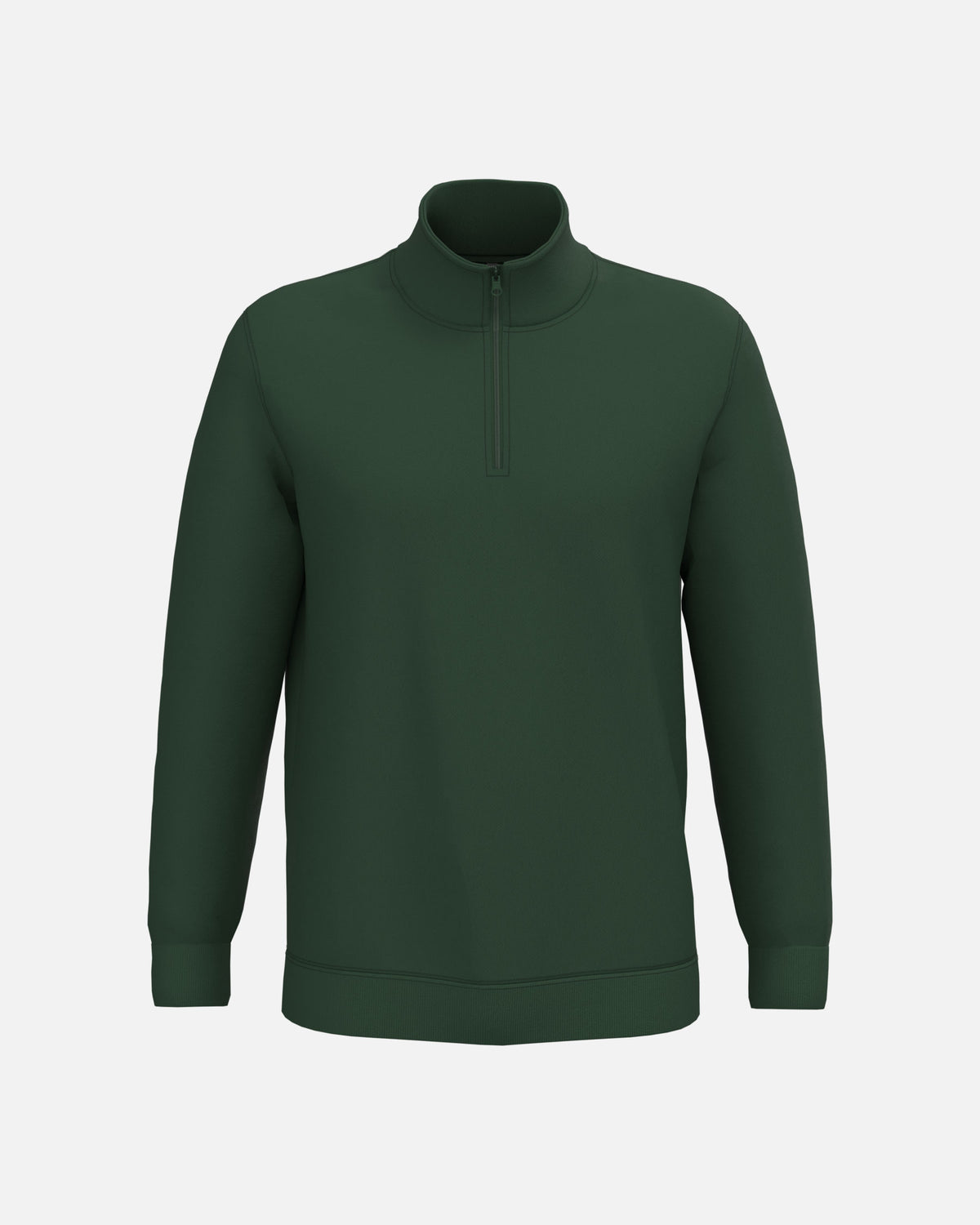 Herren Basic 1/4 Zip Sweatshirt Forest Green von VIVID