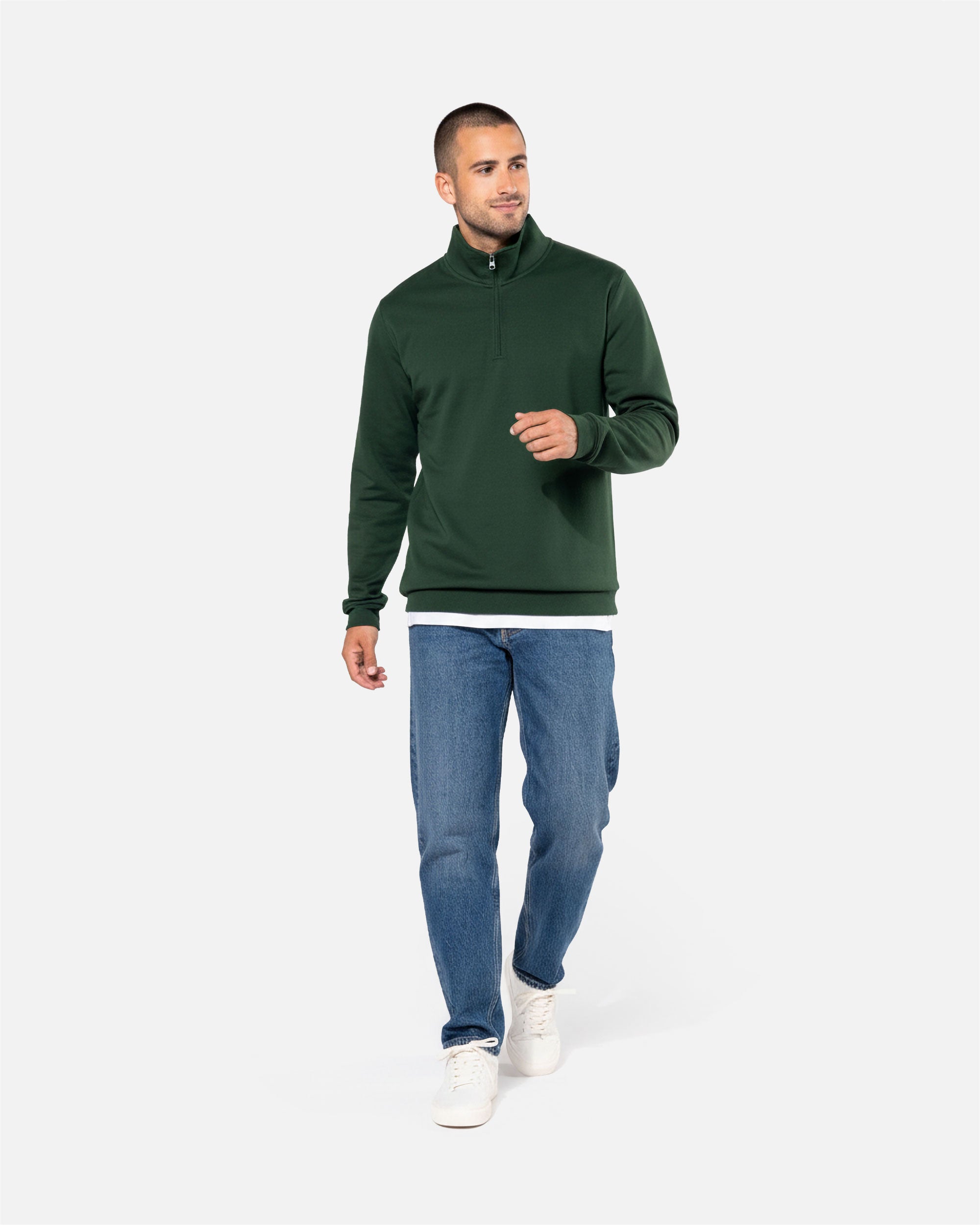 Herren Basic 1/4 Zip Sweatshirt von VIVID