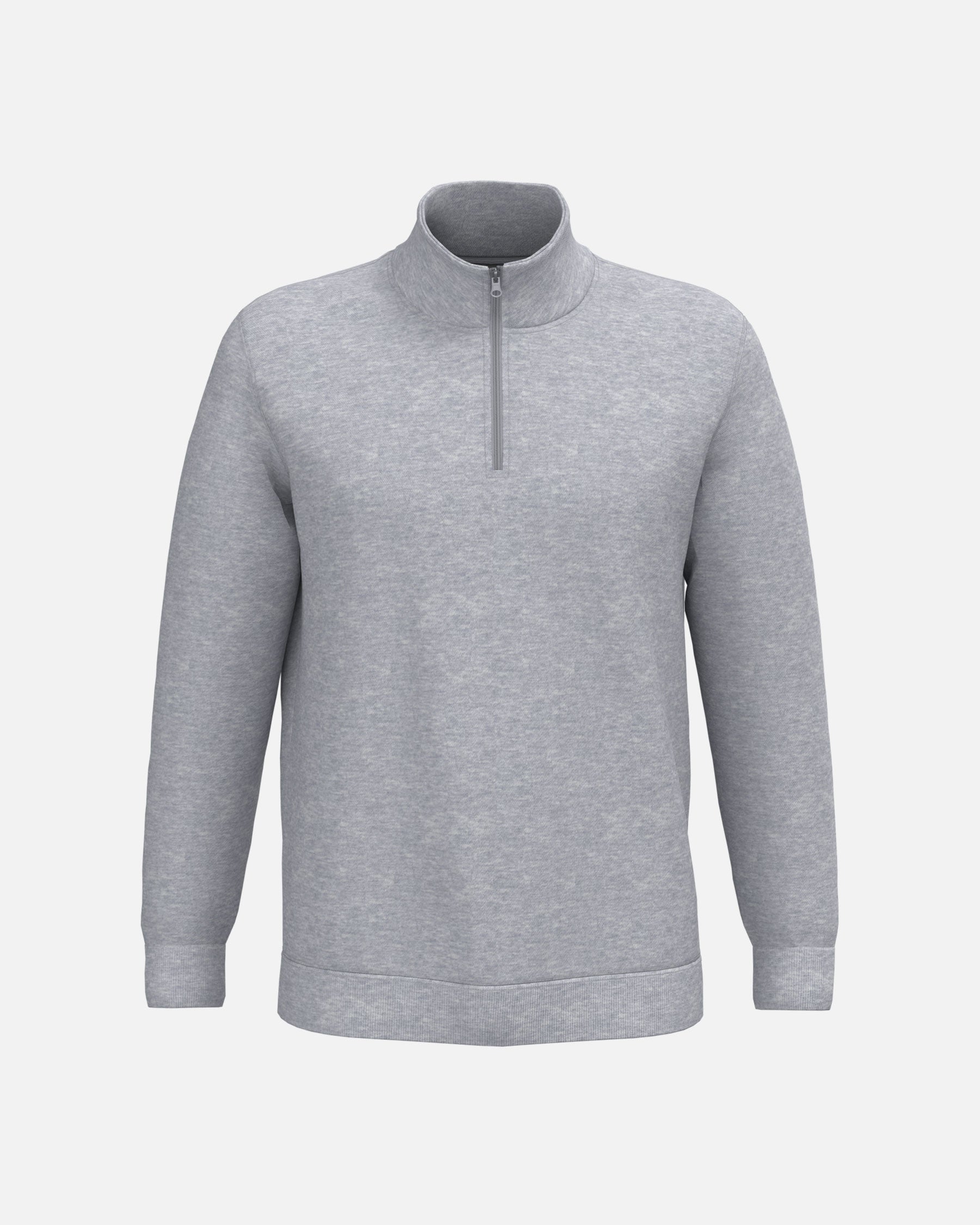 Herren Basic 1/4 Zip Sweatshirt Grey Heather von VIVID