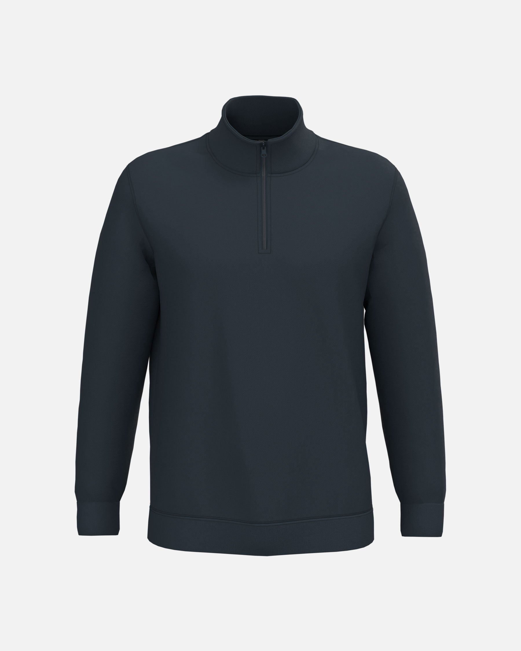 Herren Basic 1/4 Zip Sweatshirt Navy Blue von VIVID