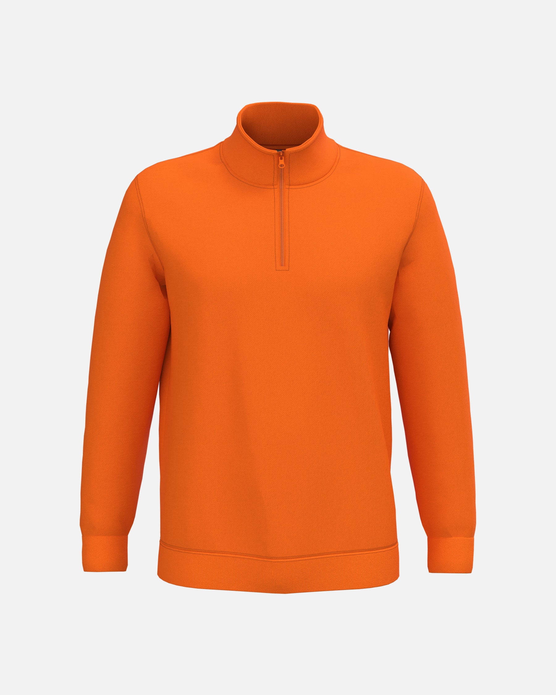 Herren Basic 1/4 Zip Sweatshirt Orange von VIVID