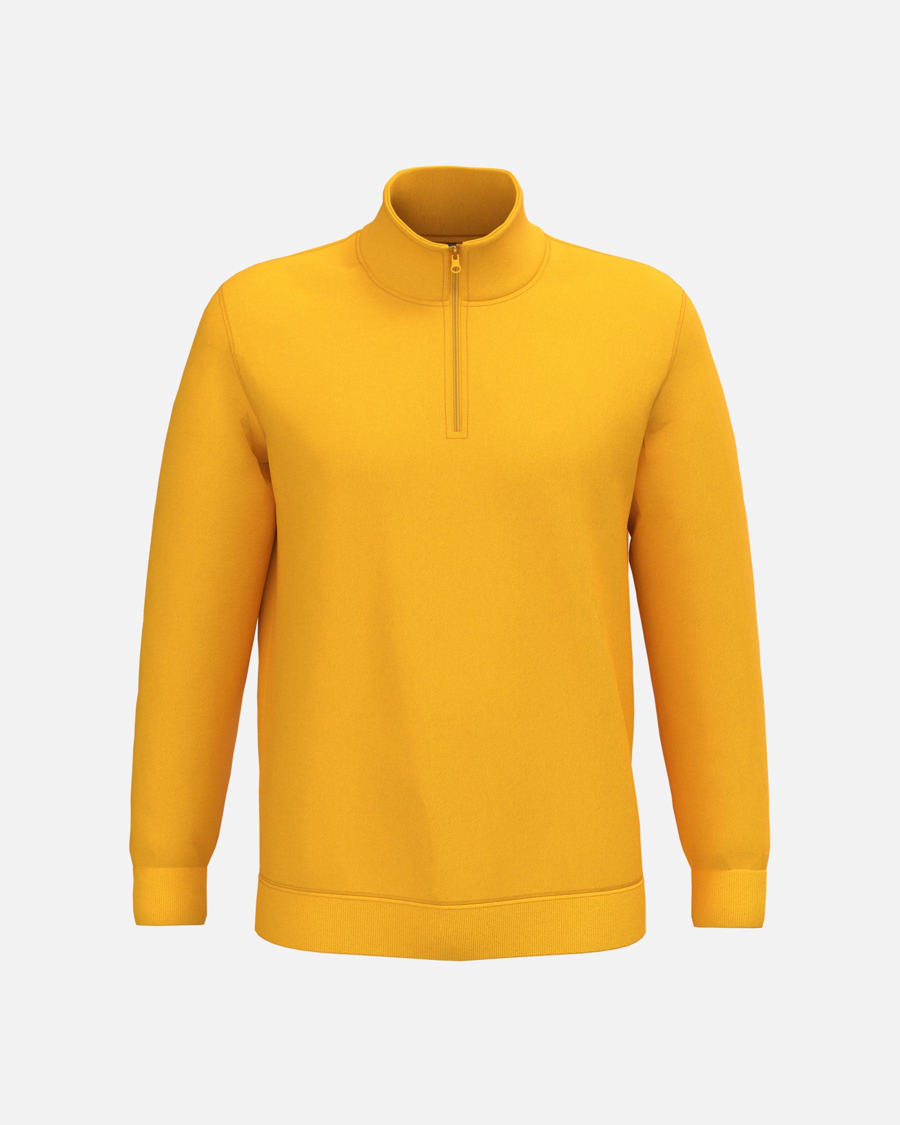 Herren Basic 1/4 Zip Sweatshirt Sun Yellow von VIVID