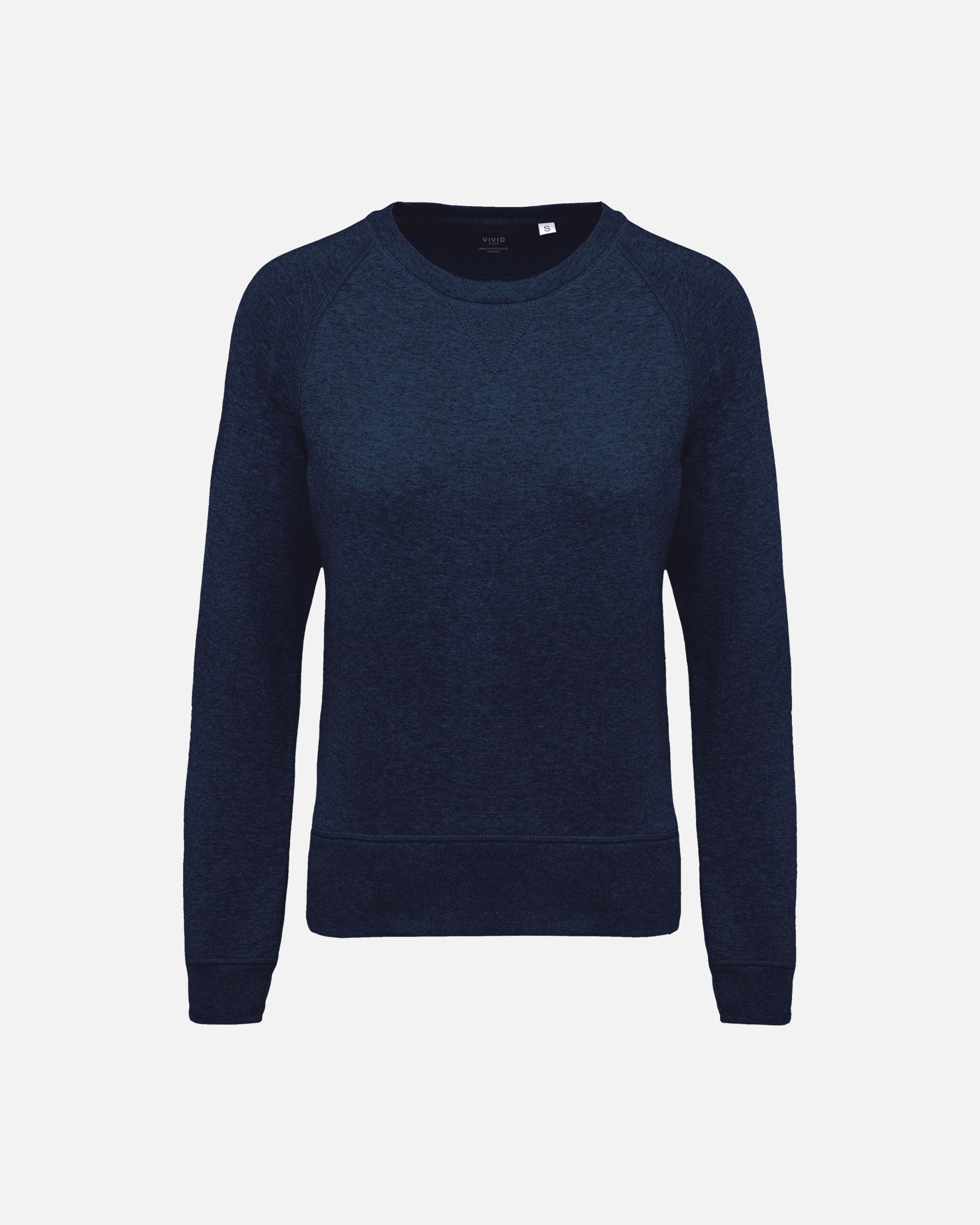 Damen Raglan Sweatshirt Navy Blue Heather von VIVID