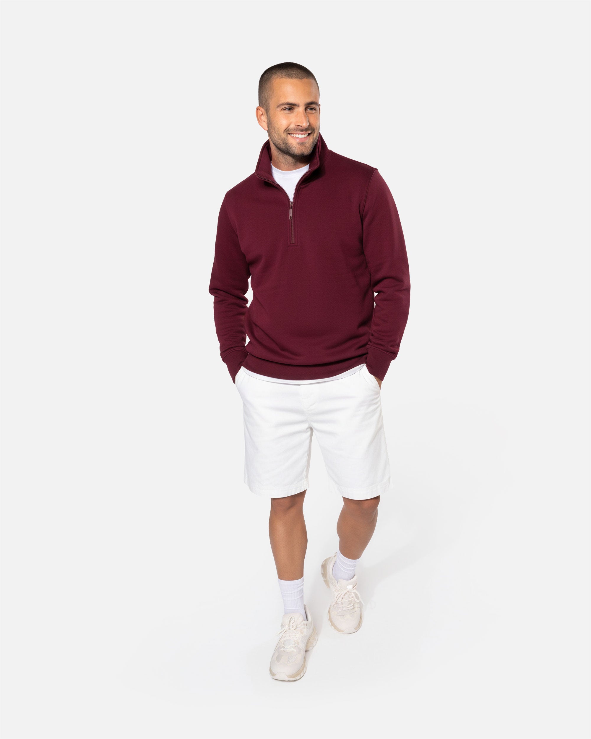 Klassisches Herren  1/4 Zip Sweatshirt
