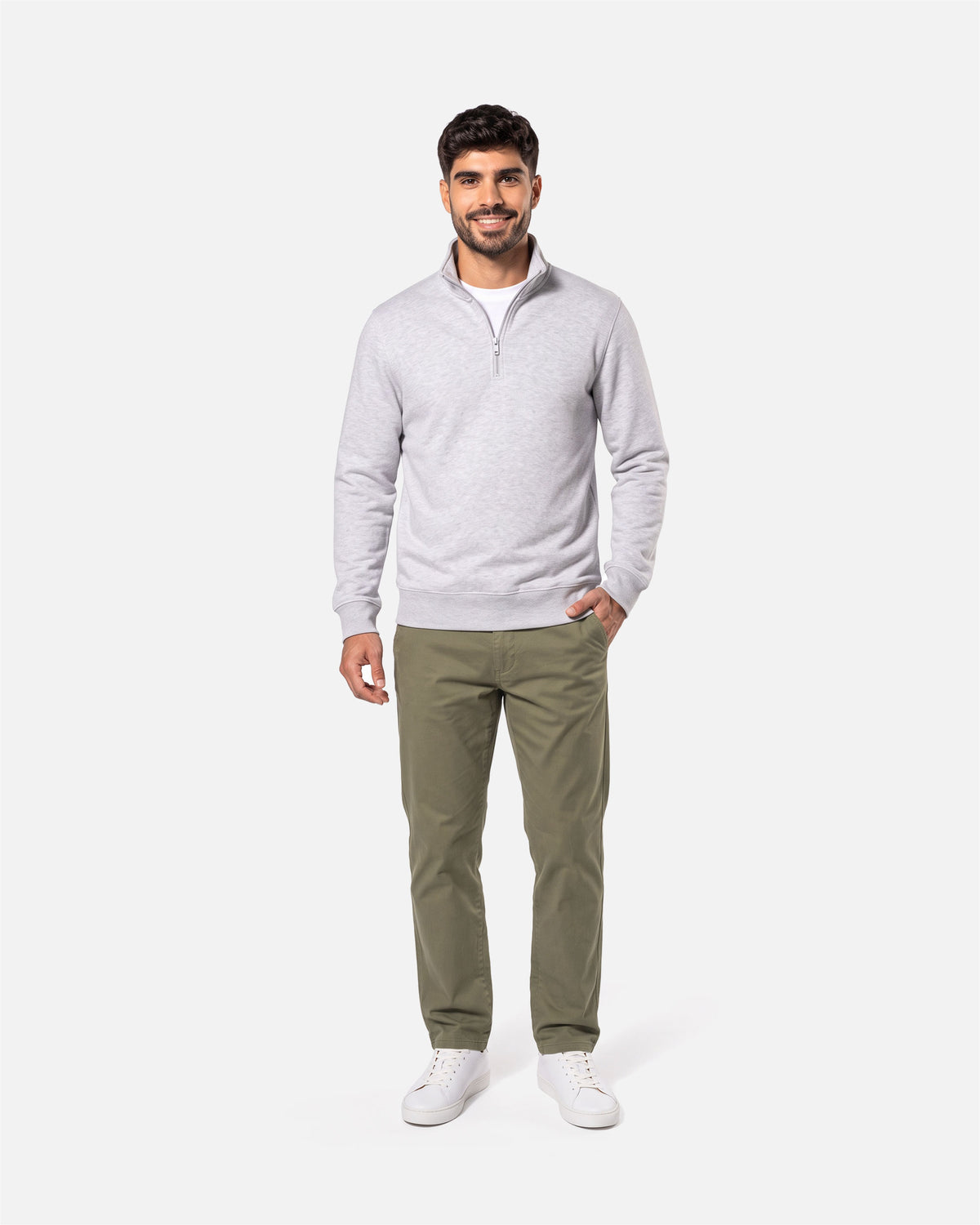 Klassisches Herren 1/4 Zip Sweatshirt von VIVID