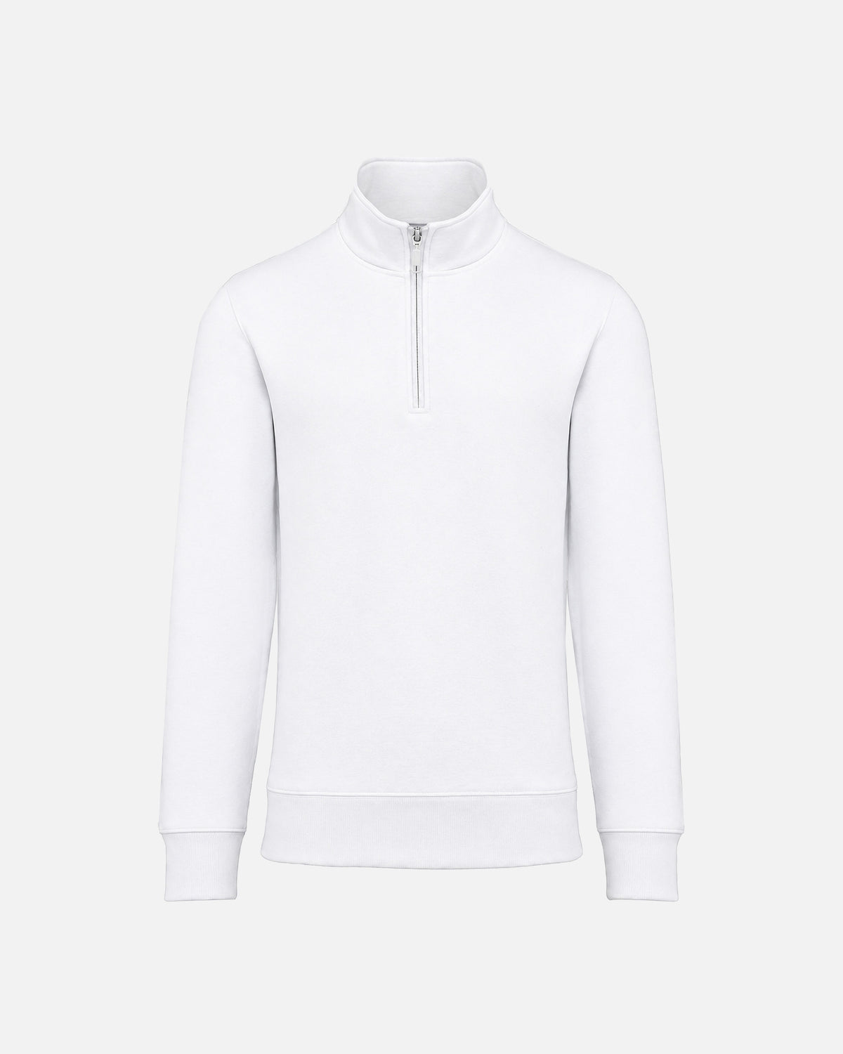Klassisches Herren 1/4 Zip Sweatshirt White von VIVID
