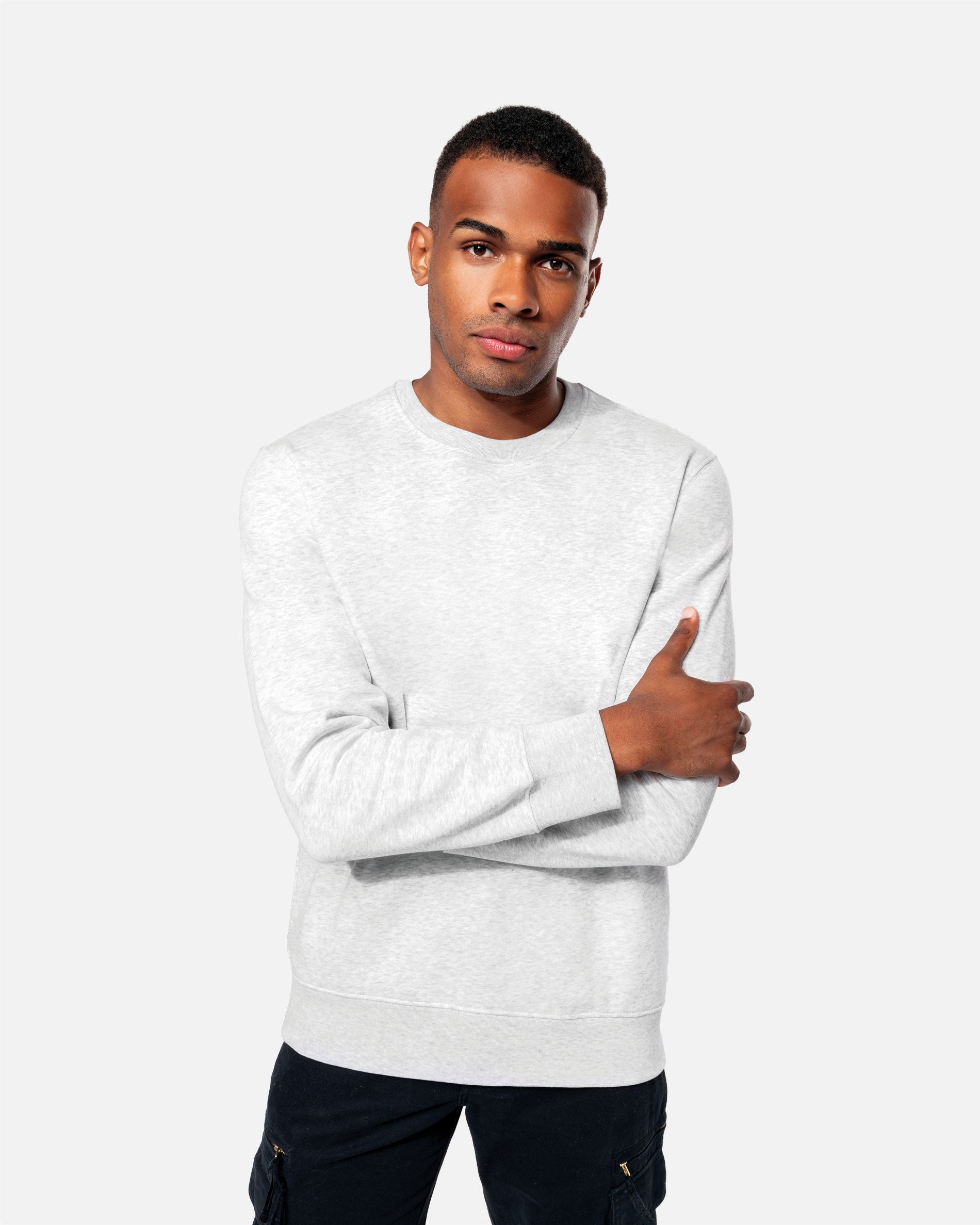 Klassisches Herren Sweatshirt Ash Heather von VIVID