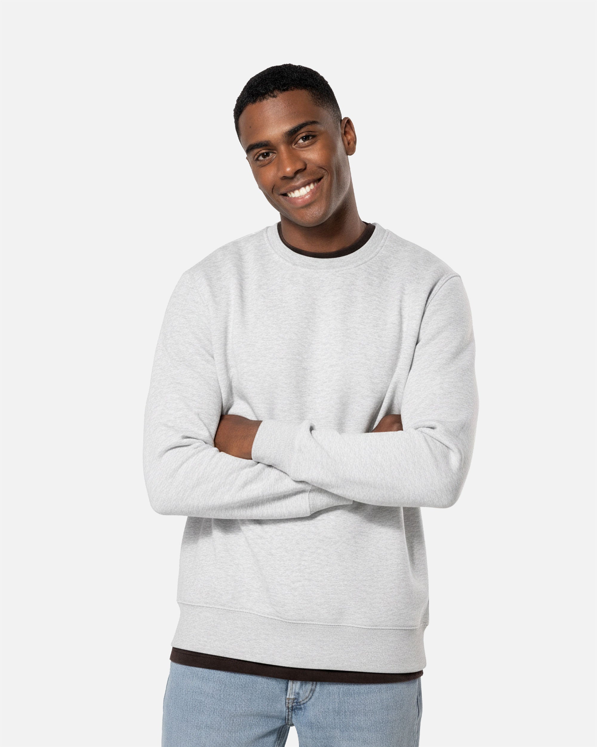 Klassisches Herren Sweatshirt Ash Heather von VIVID