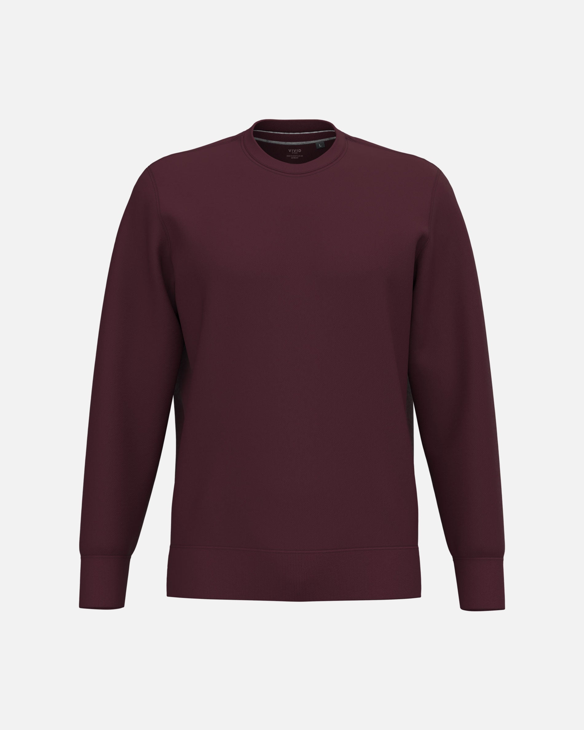 Klassisches Herren Sweatshirt Burgundy von VIVID