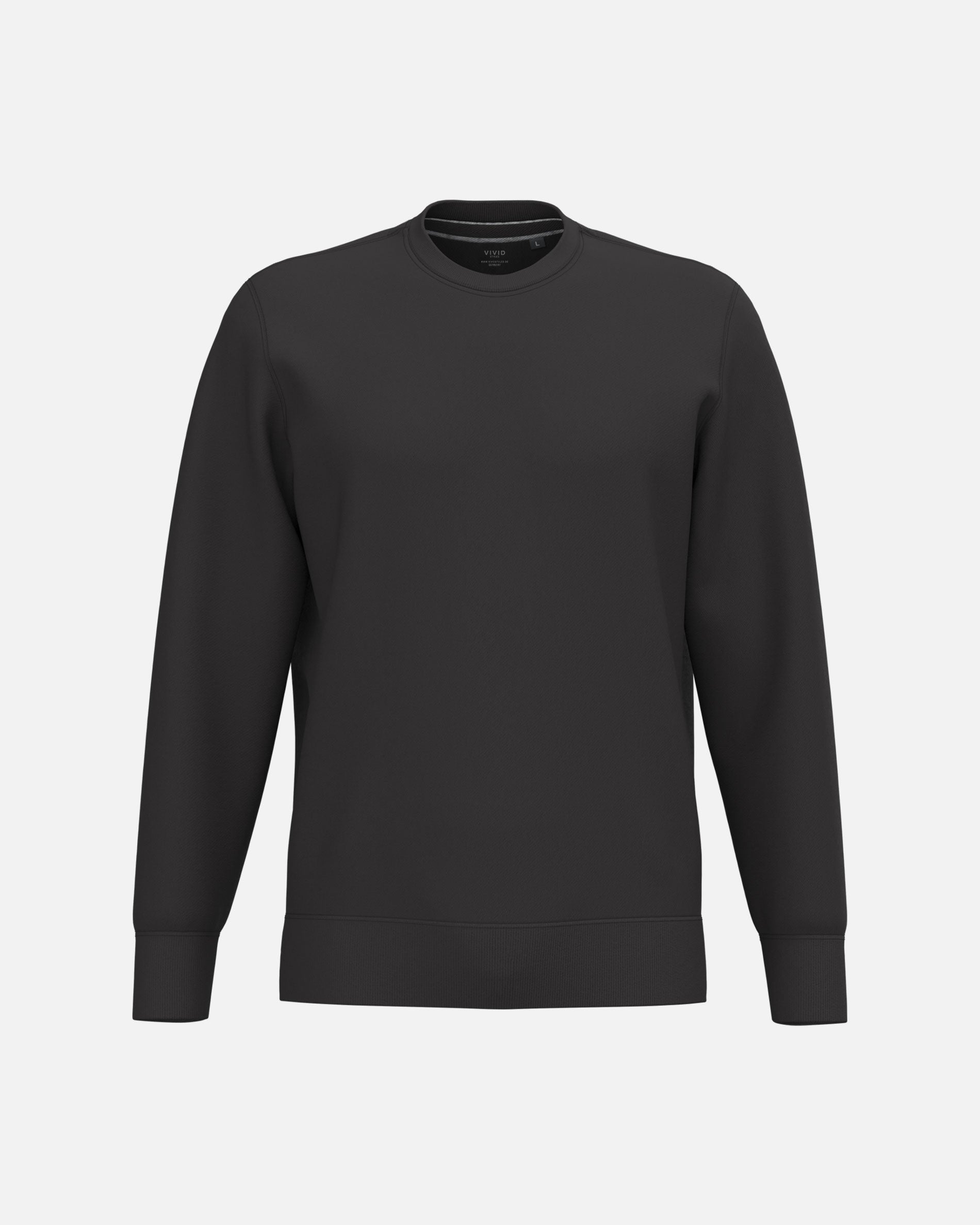 Klassisches Herren Sweatshirt Charcoal von VIVID
