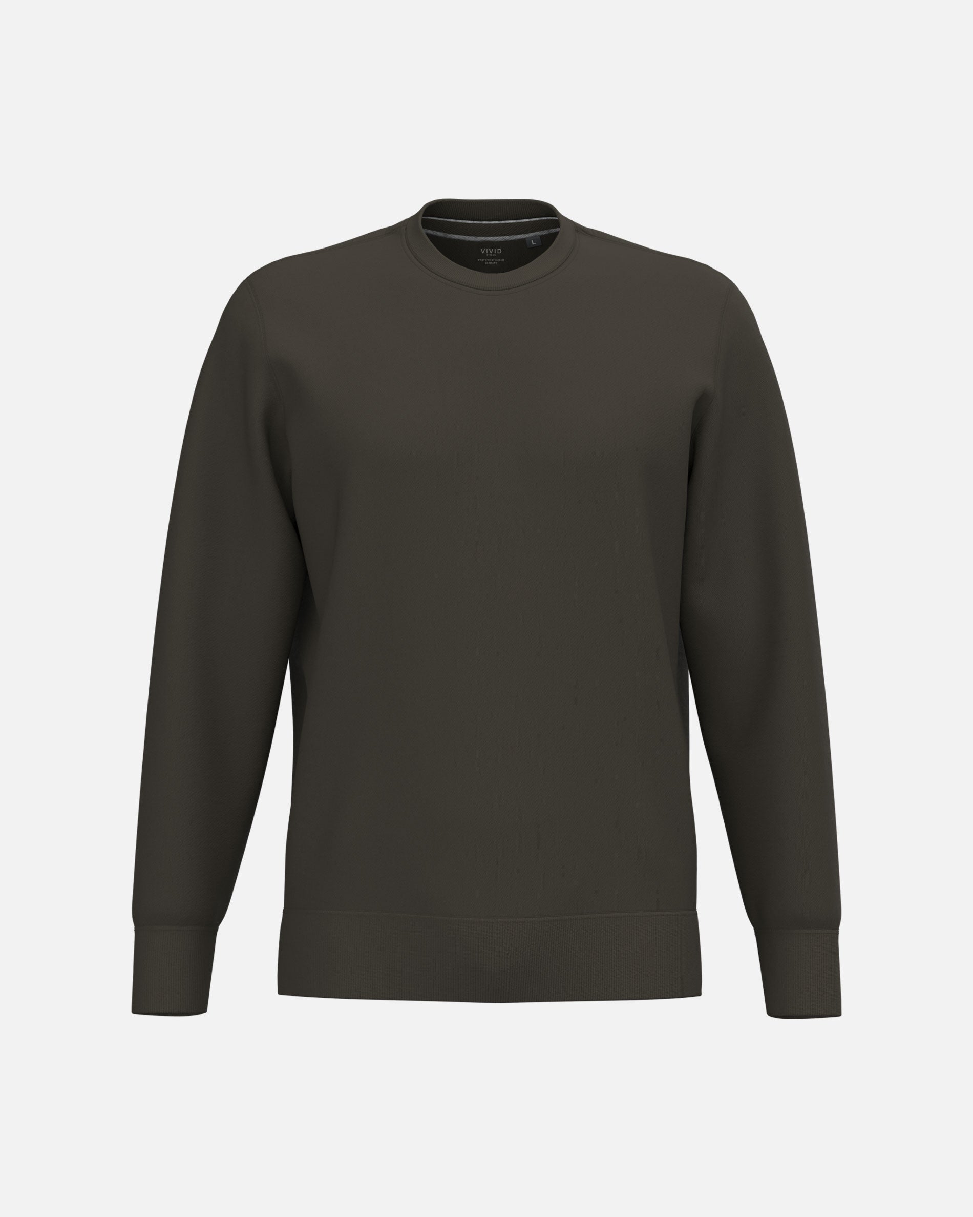 Klassisches Herren Sweatshirt Khaki von VIVID