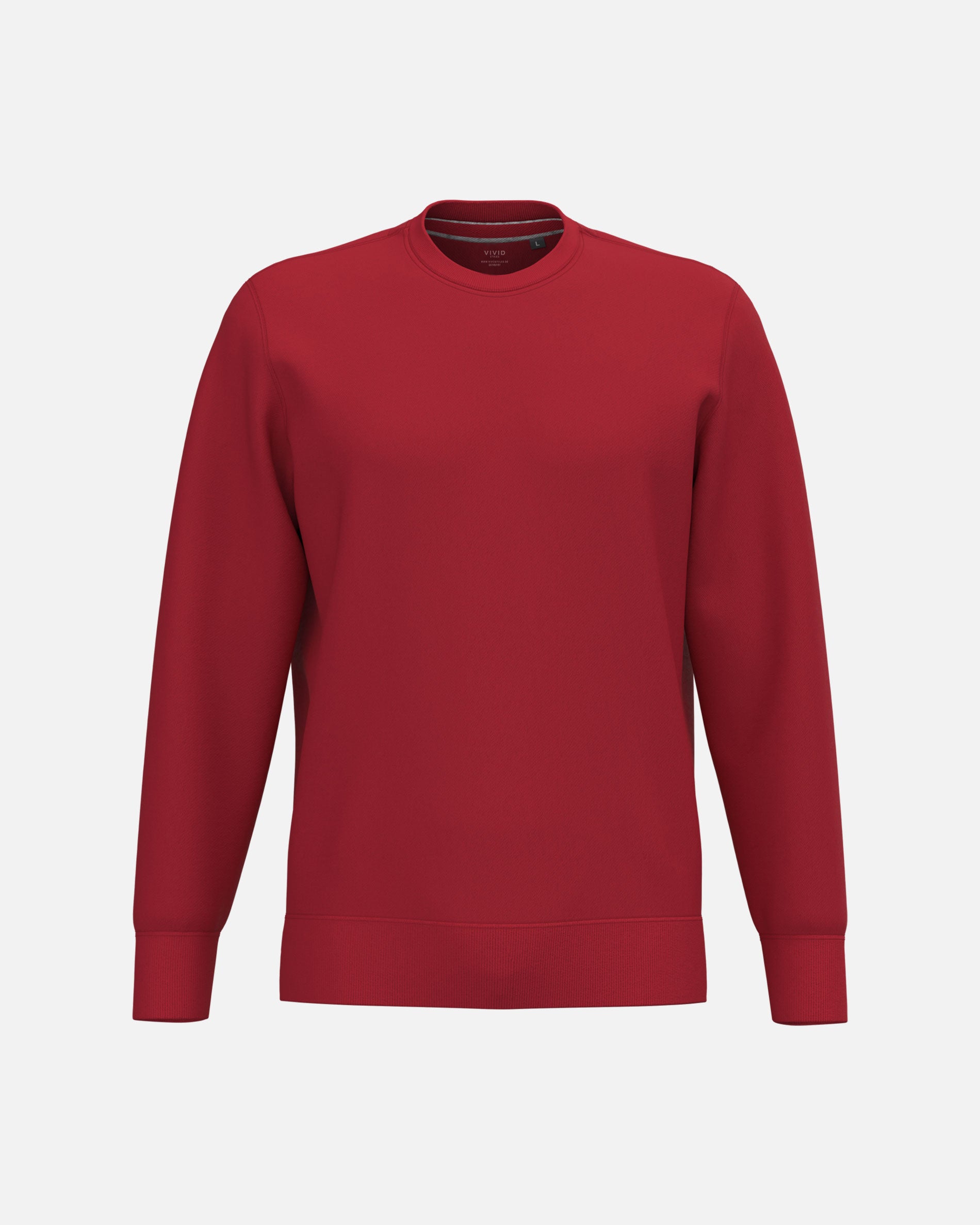 Klassisches Herren Sweatshirt Fire Red von VIVID