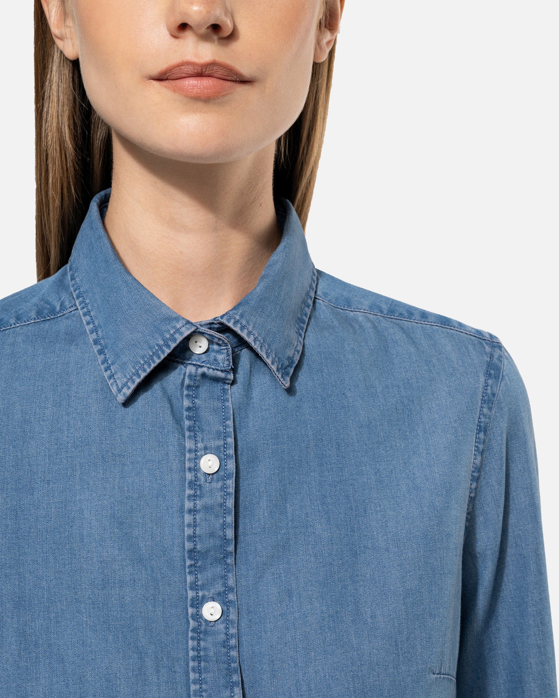 Damen Langarmhemd im Denim-Look 2.0 von VIVID