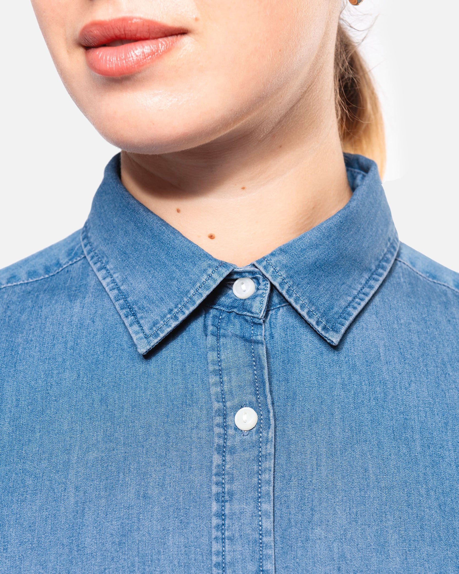 Damen Langarmhemd im Denim-Look 2.0