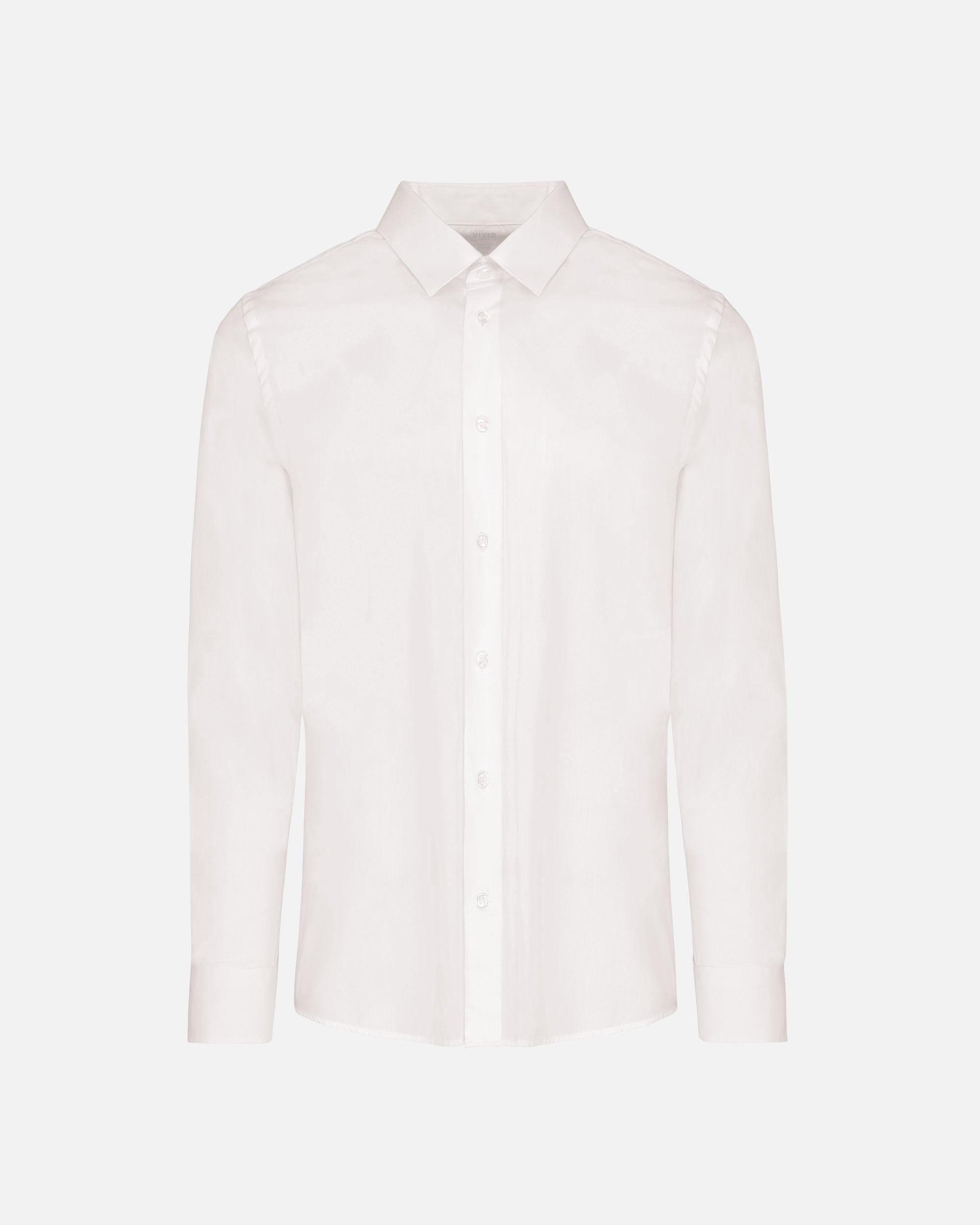 Klassisches Herren Popeline Langarmhemd 2.0 White von VIVID