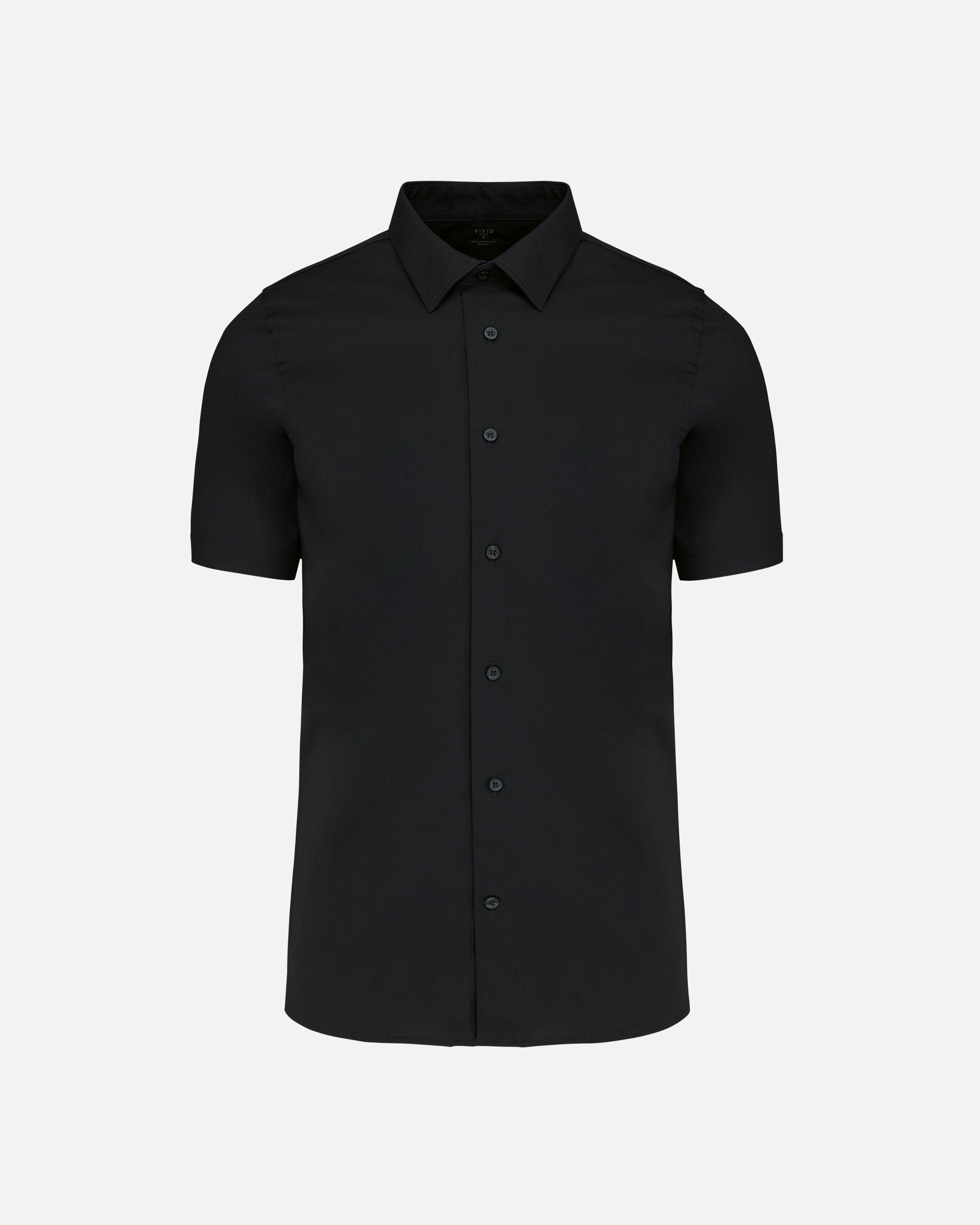 Herren Stretch Kurzarmhemd Black von VIVID