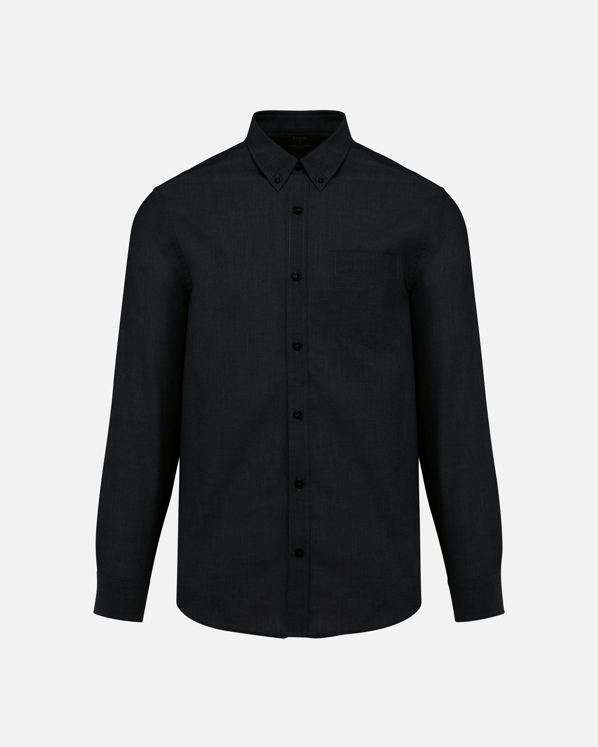 Herren Oxford Langarmhemd Black von VIVID