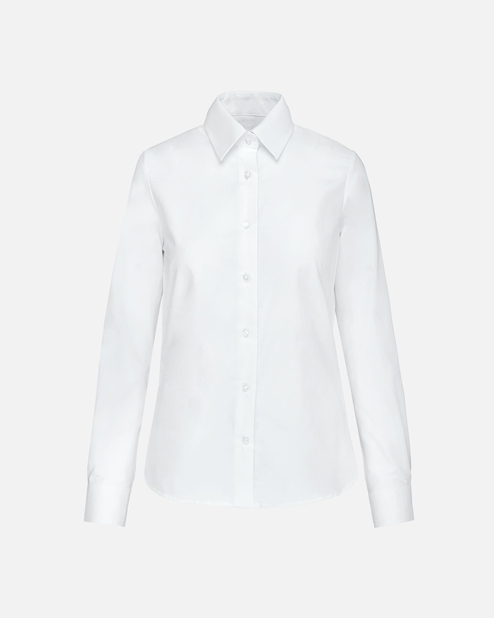 Damen Oxford Langarmbluse White von VIVID