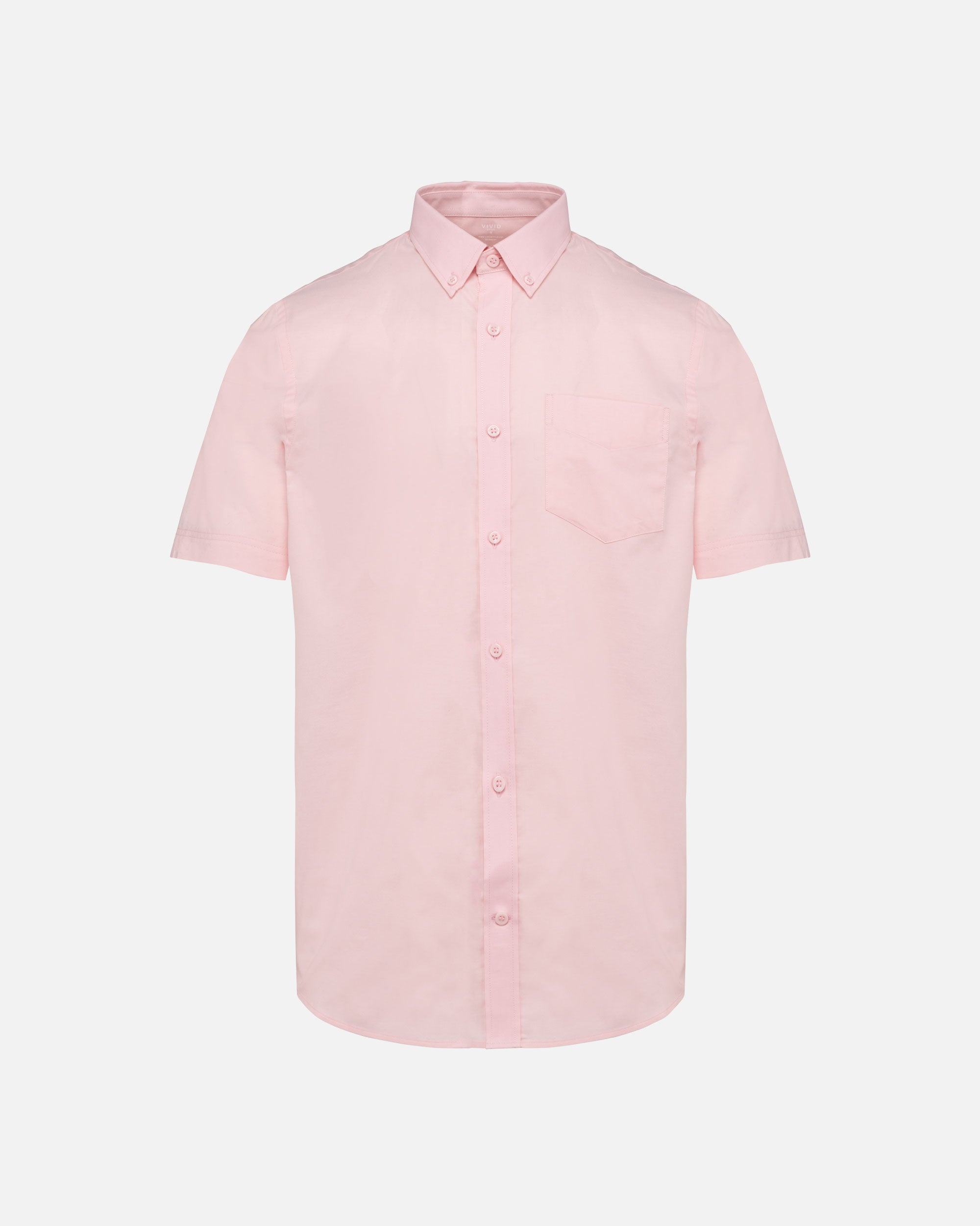 Herren Oxford Kurzarm Hemd Oxford Pink von VIVID