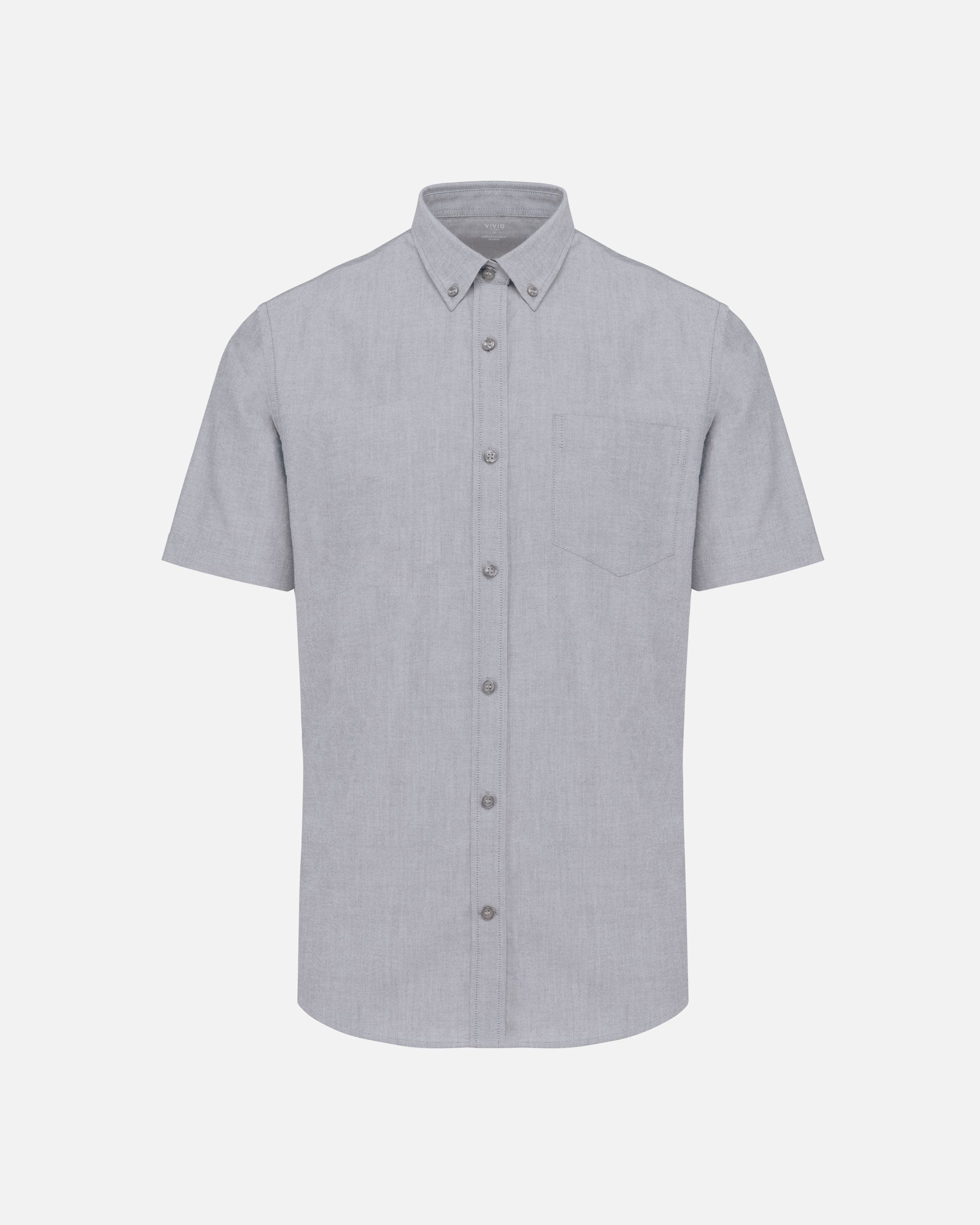 Herren Oxford Kurzarm Hemd Oxford Zinc von VIVID