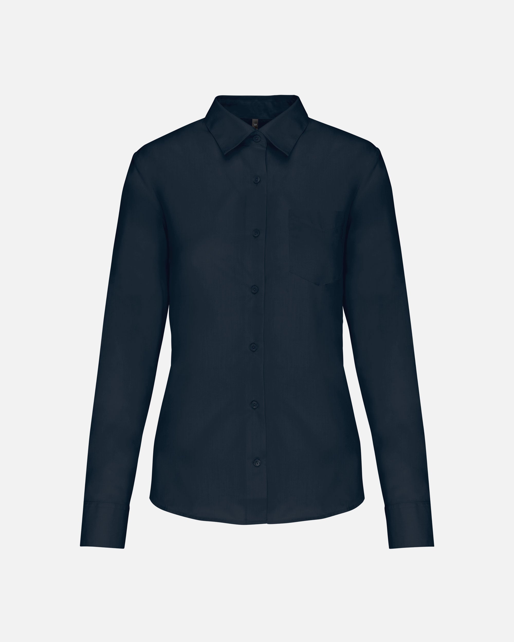 Damen Popeline Langarmhemd Navy Blue von VIVID