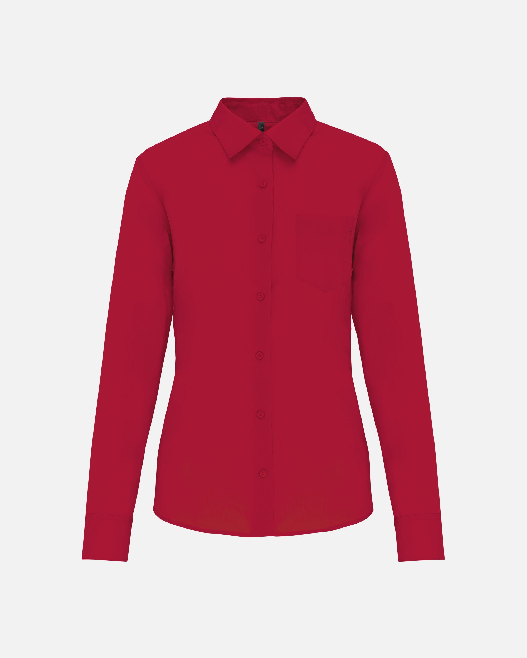 Damen Popeline Langarmhemd Fire Red von VIVID