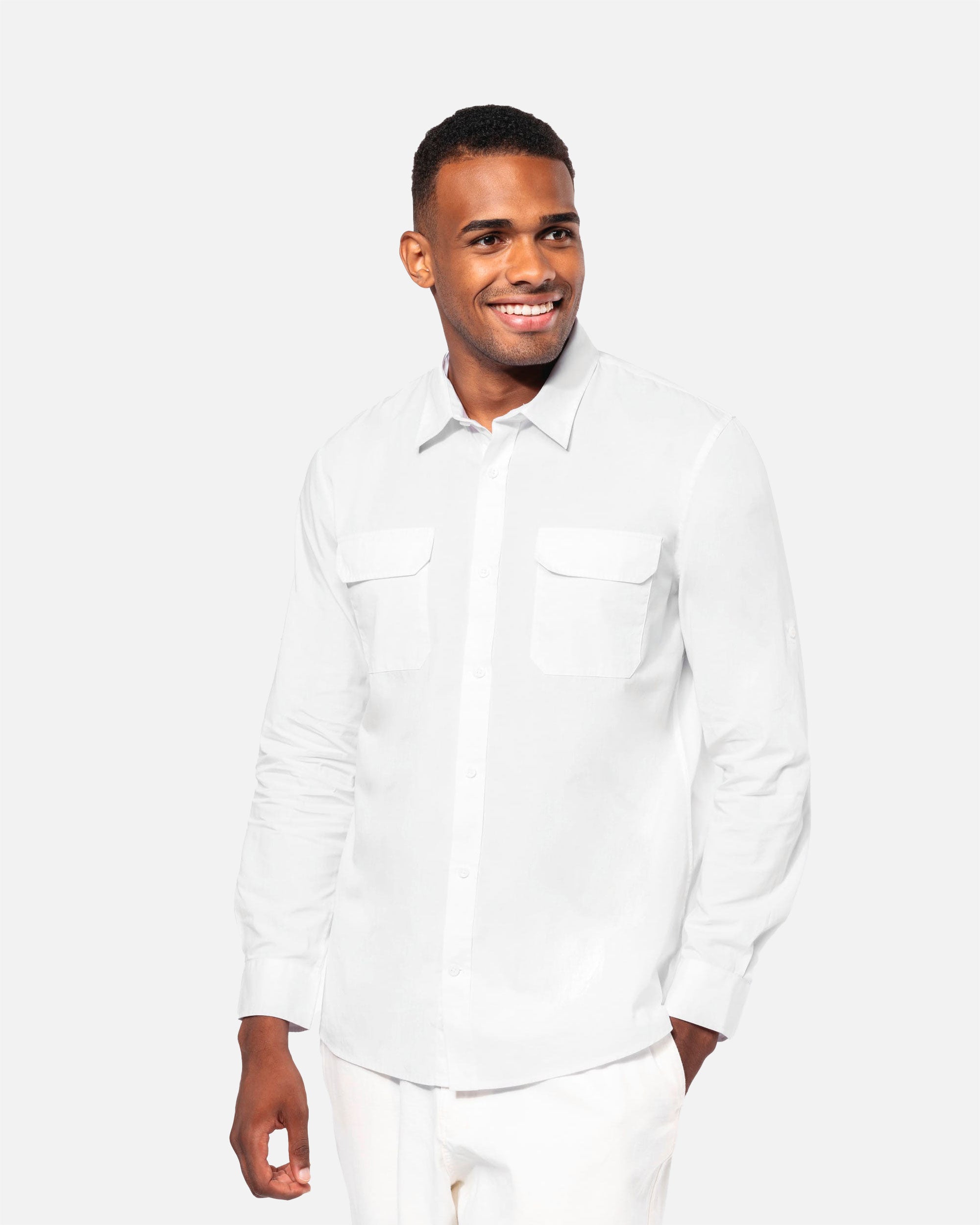 Herren Safari Langarmhemd