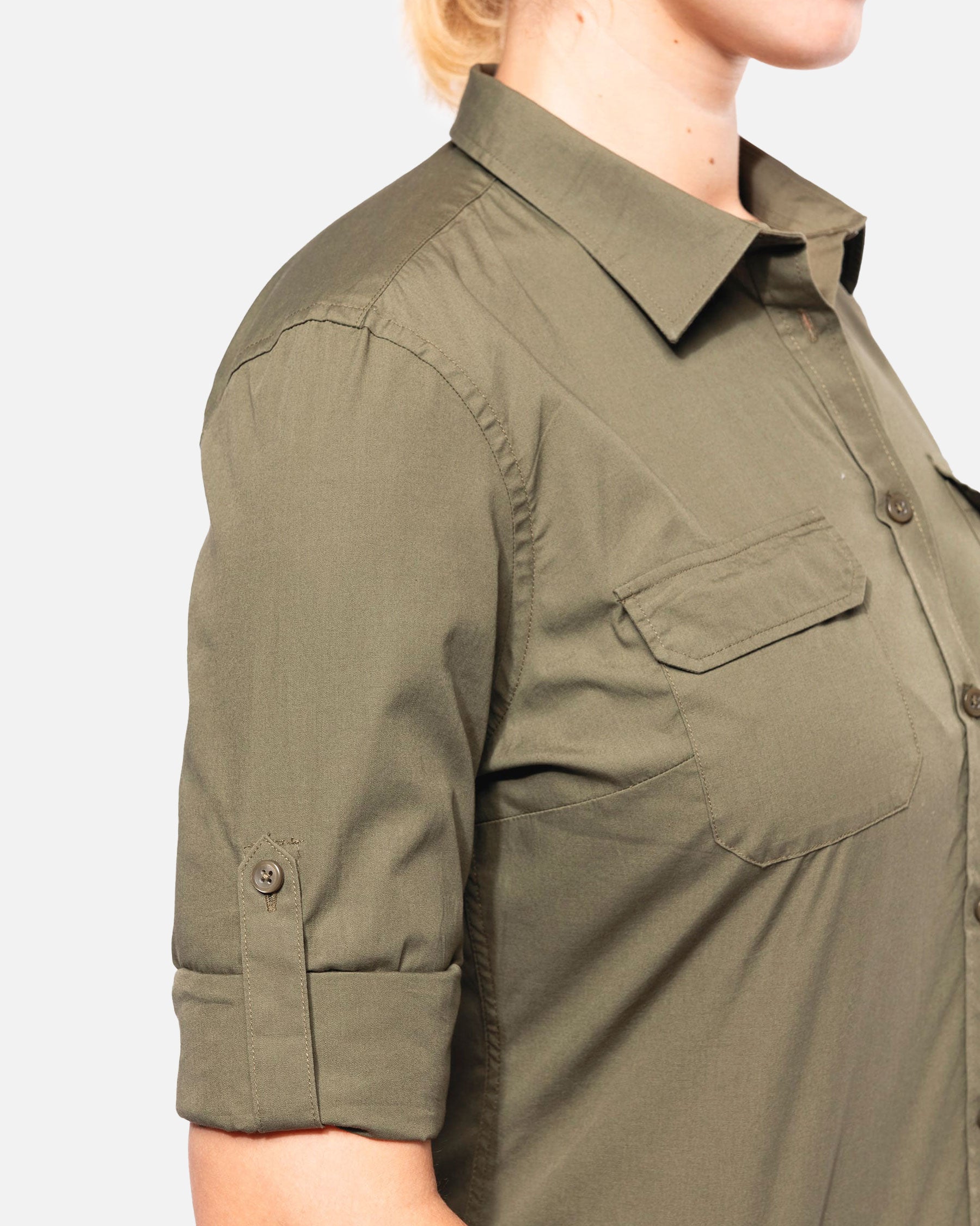 Damen Safari Langarmhemd