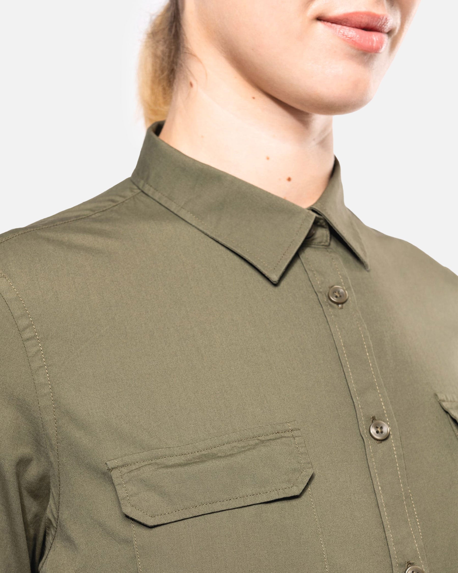 Damen Safari Langarmhemd