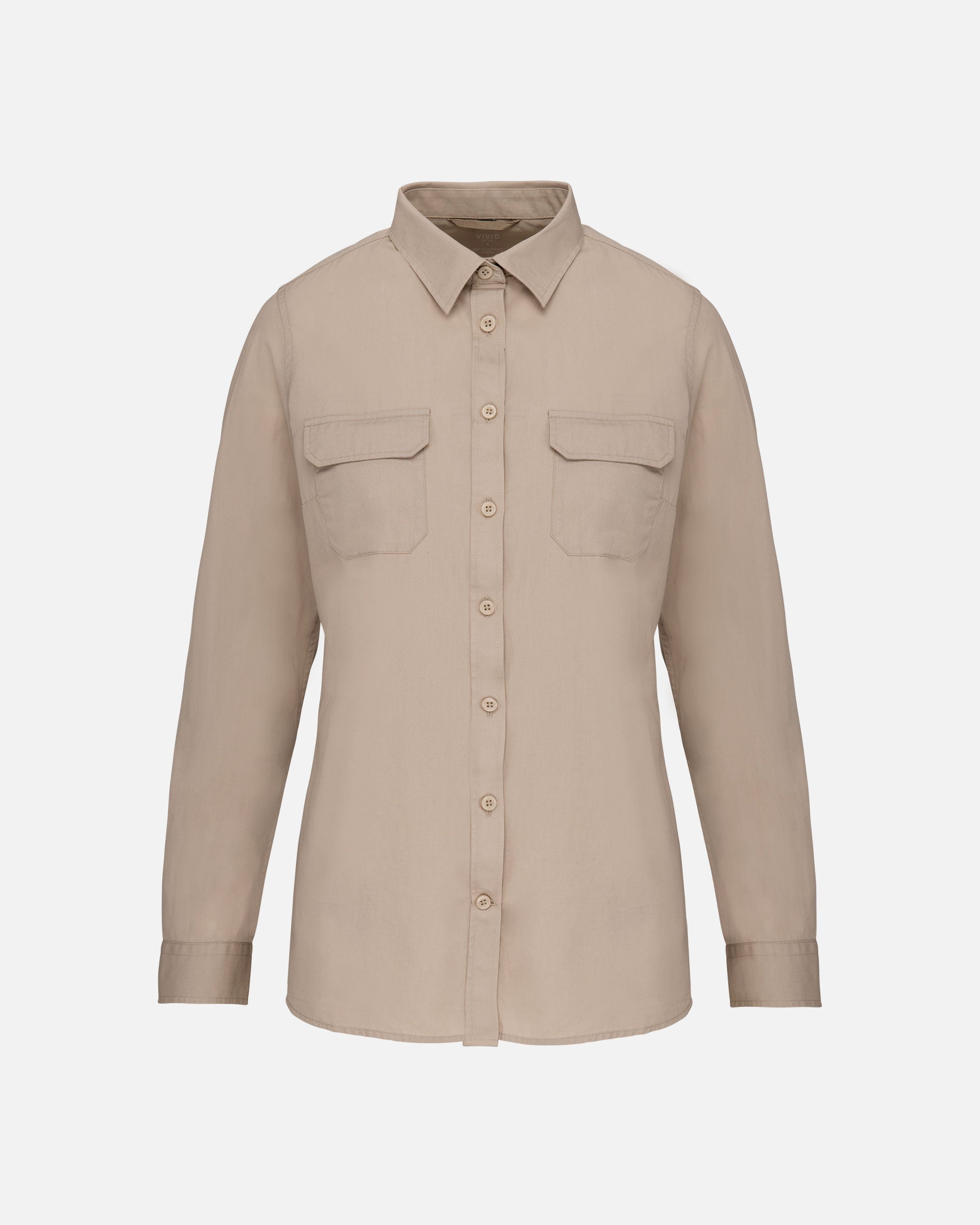 Damen Safari Langarmhemd