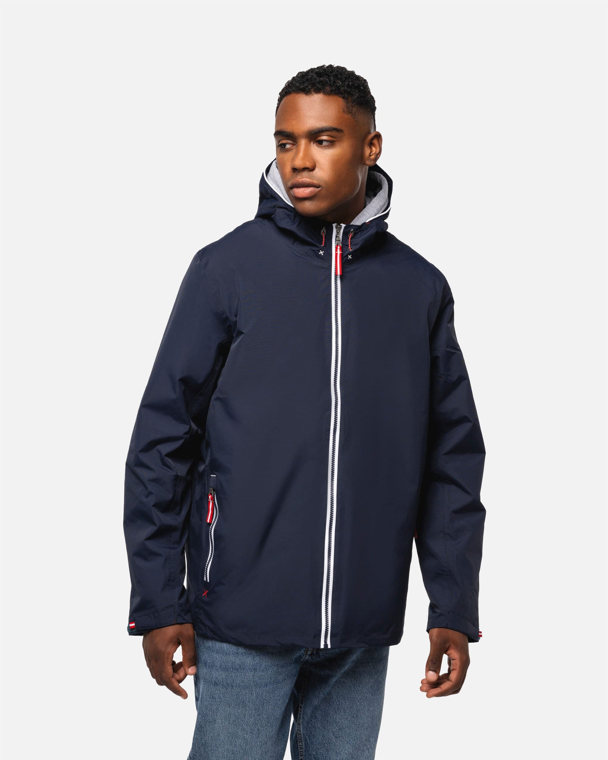 Wasserdichte Unisex Jacke mit Kapuze 2.0 Navy Blue von VIVID