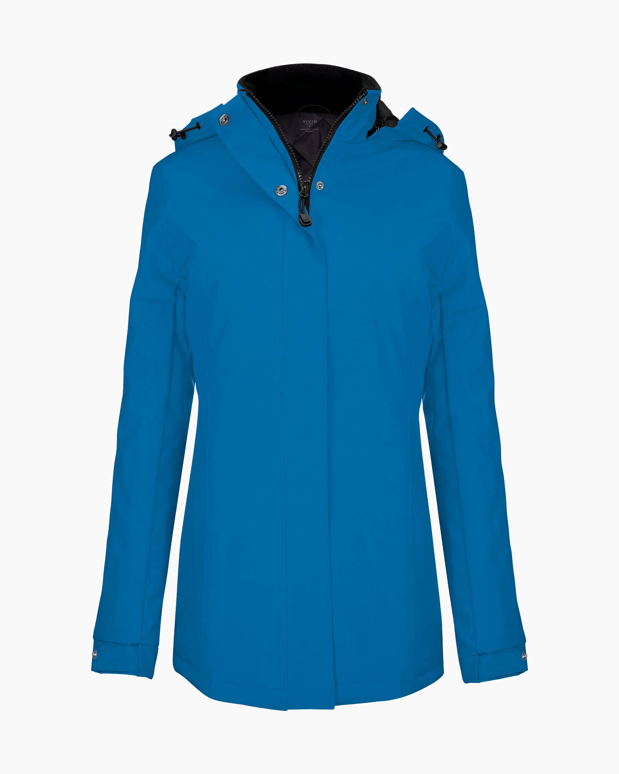 Damen Parka Jacke mit abnehmbarer Kapuze Light Royal Blue von VIVID
