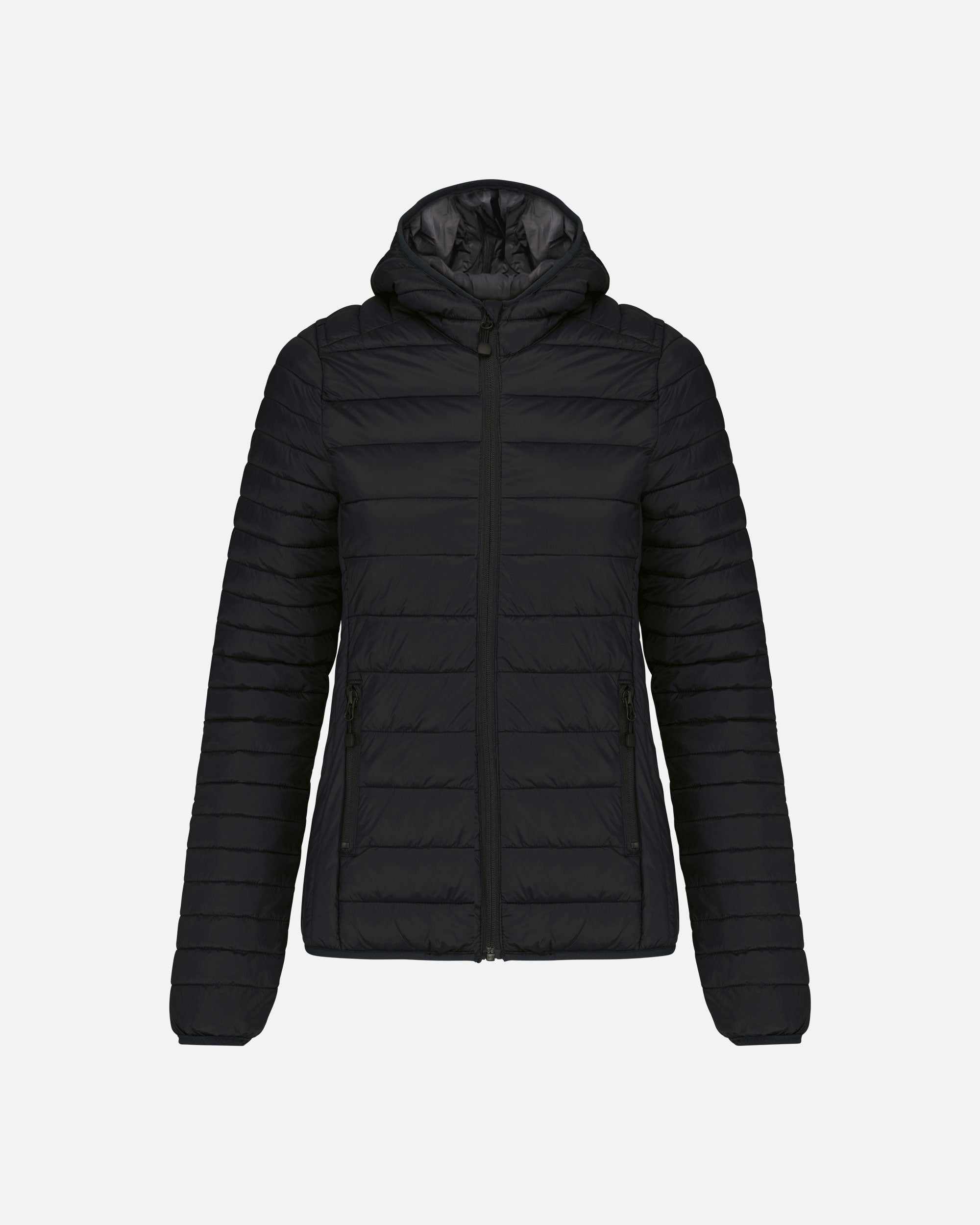 Leichte Damen Steppjacke mit Kapuze Black von VIVID