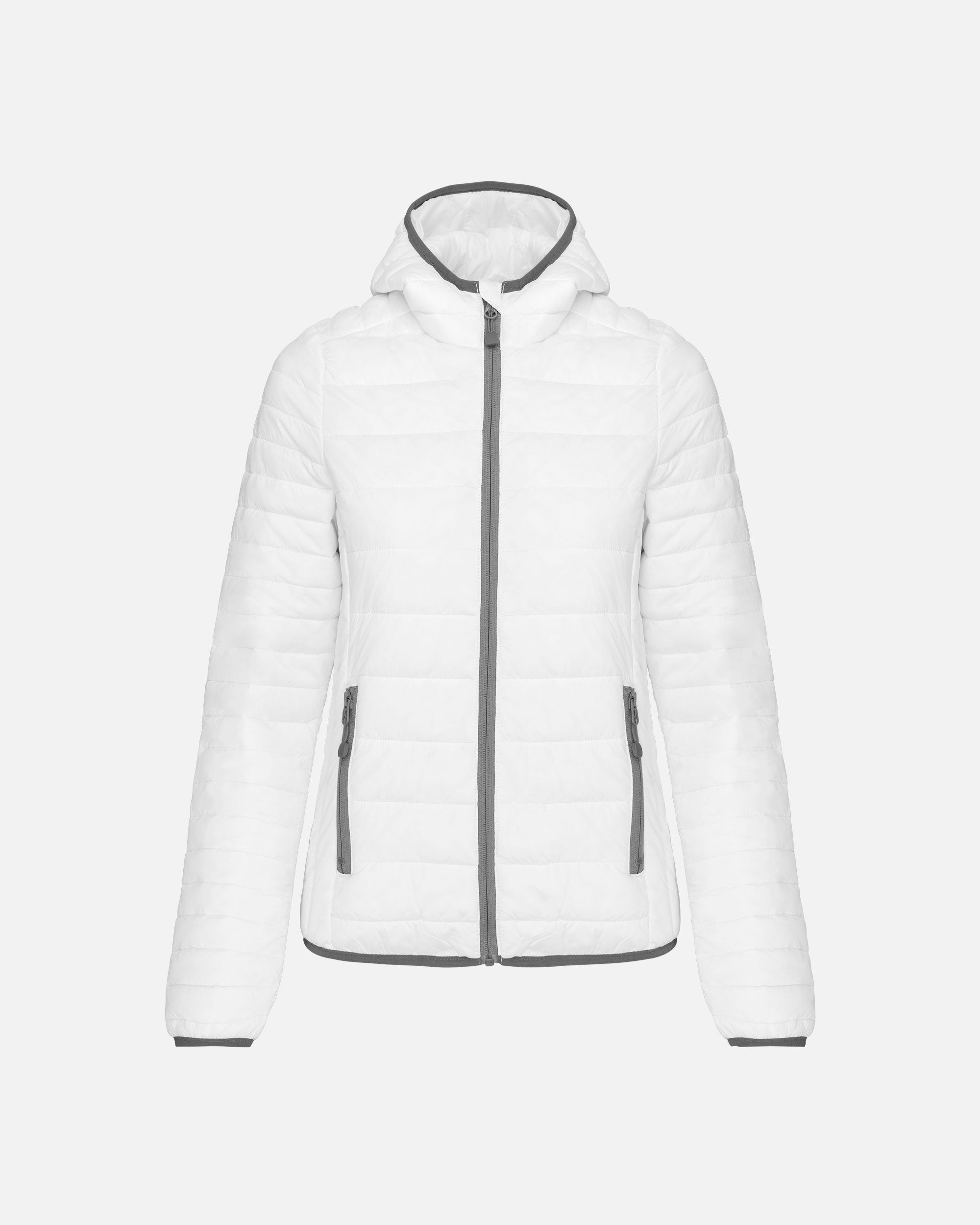 Leichte Damen Steppjacke mit Kapuze White von VIVID