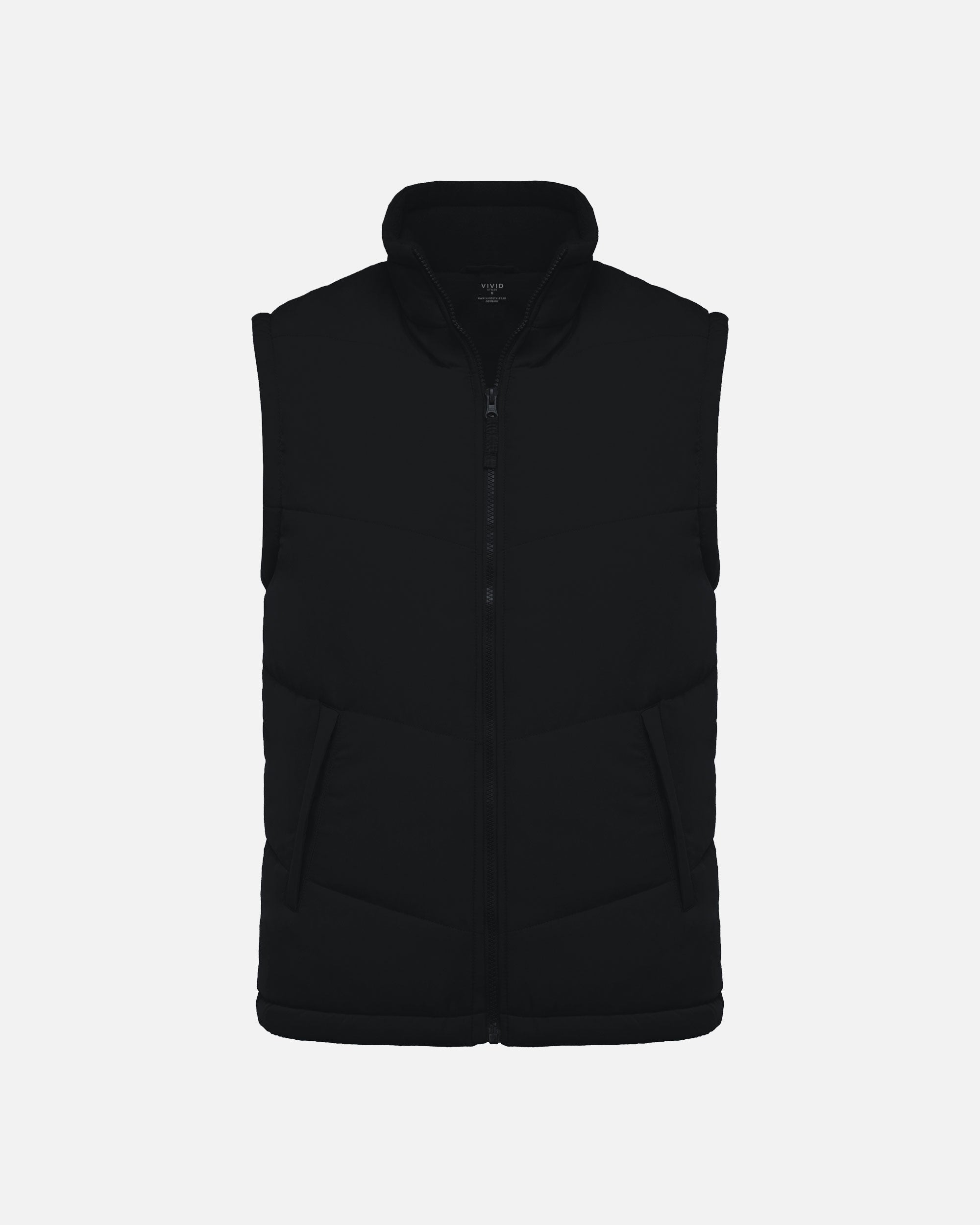Unisex Fleece Weste Black von VIVID