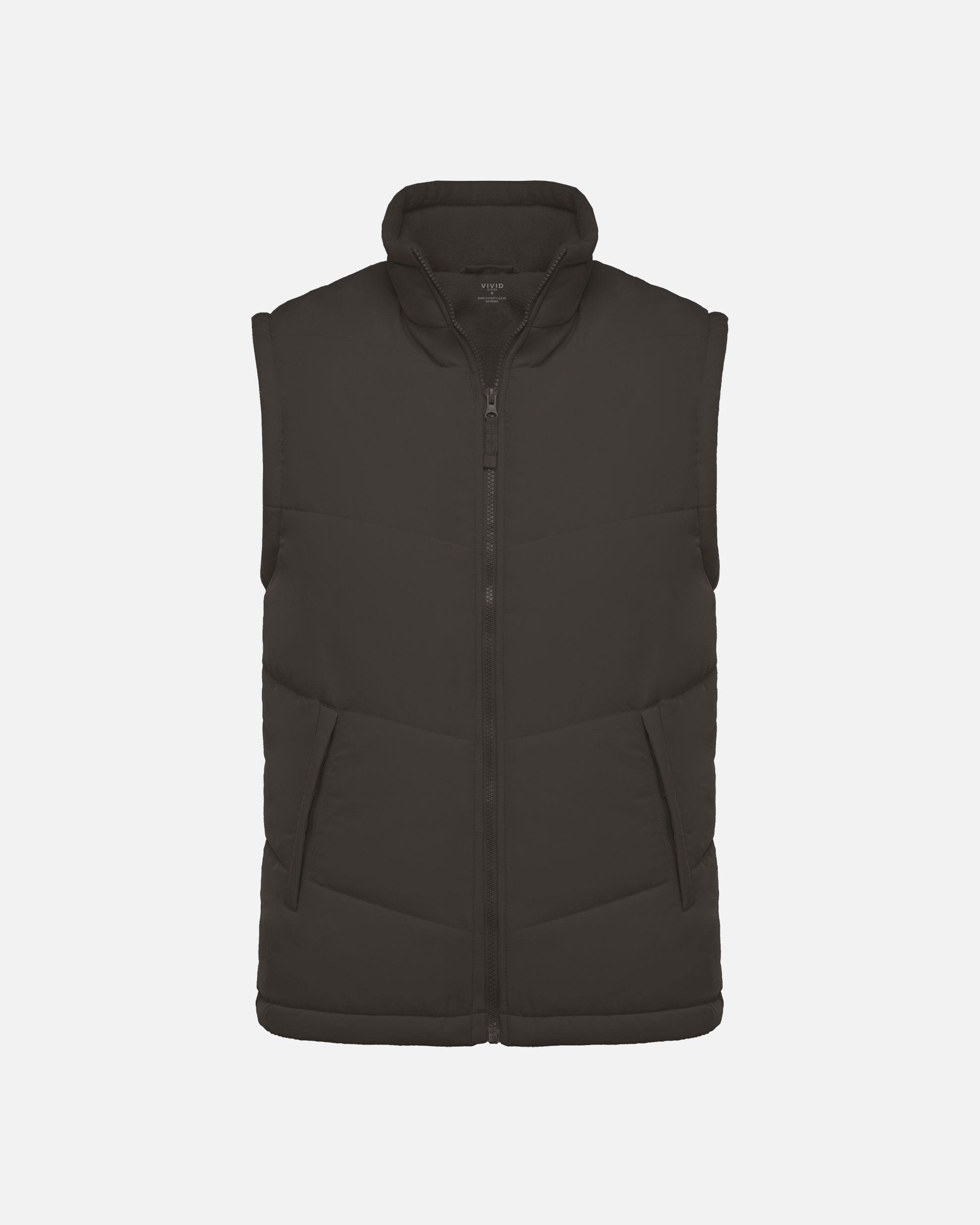 Unisex Fleece Weste Charcoal von VIVID