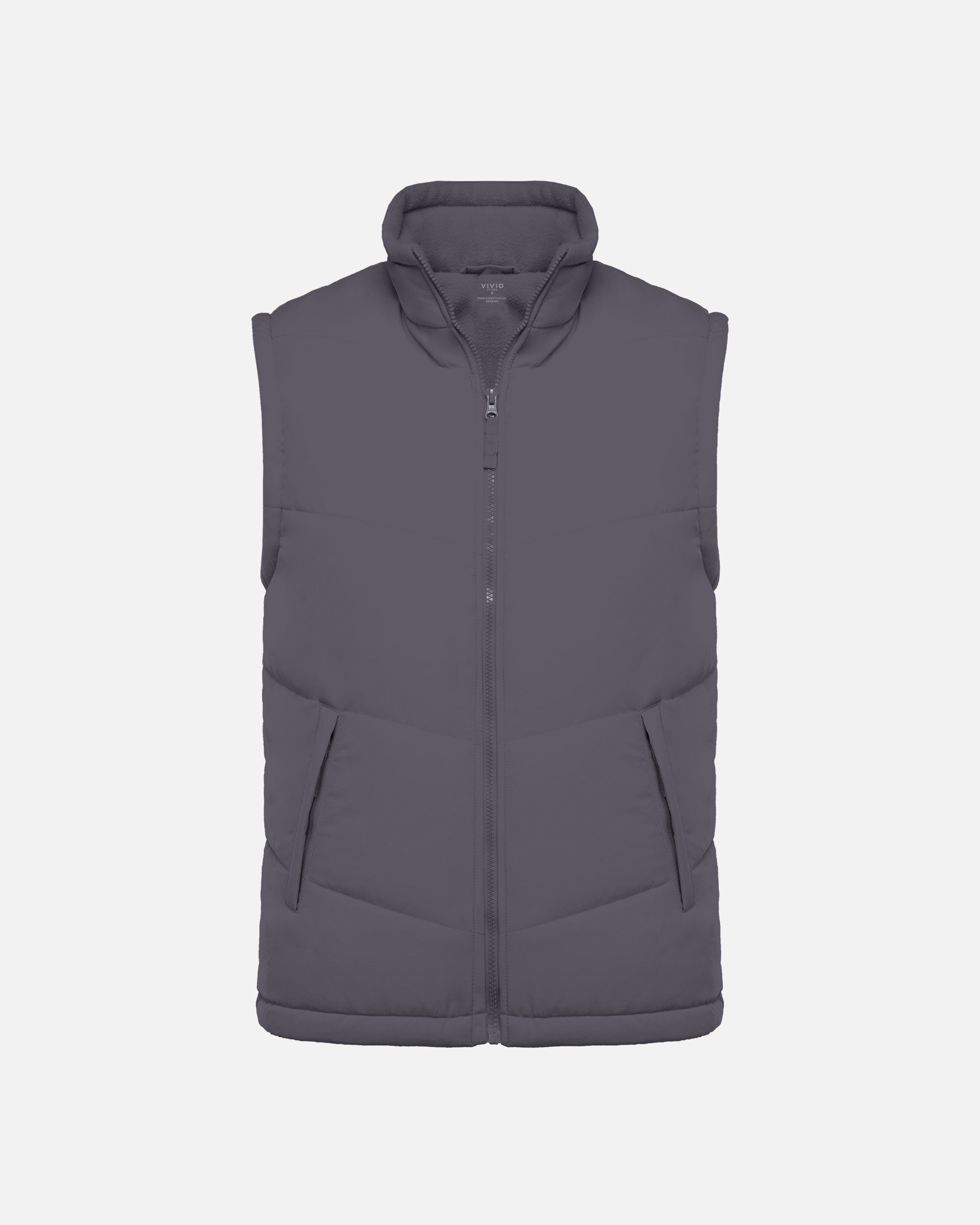 Unisex Fleece Weste Grey von VIVID