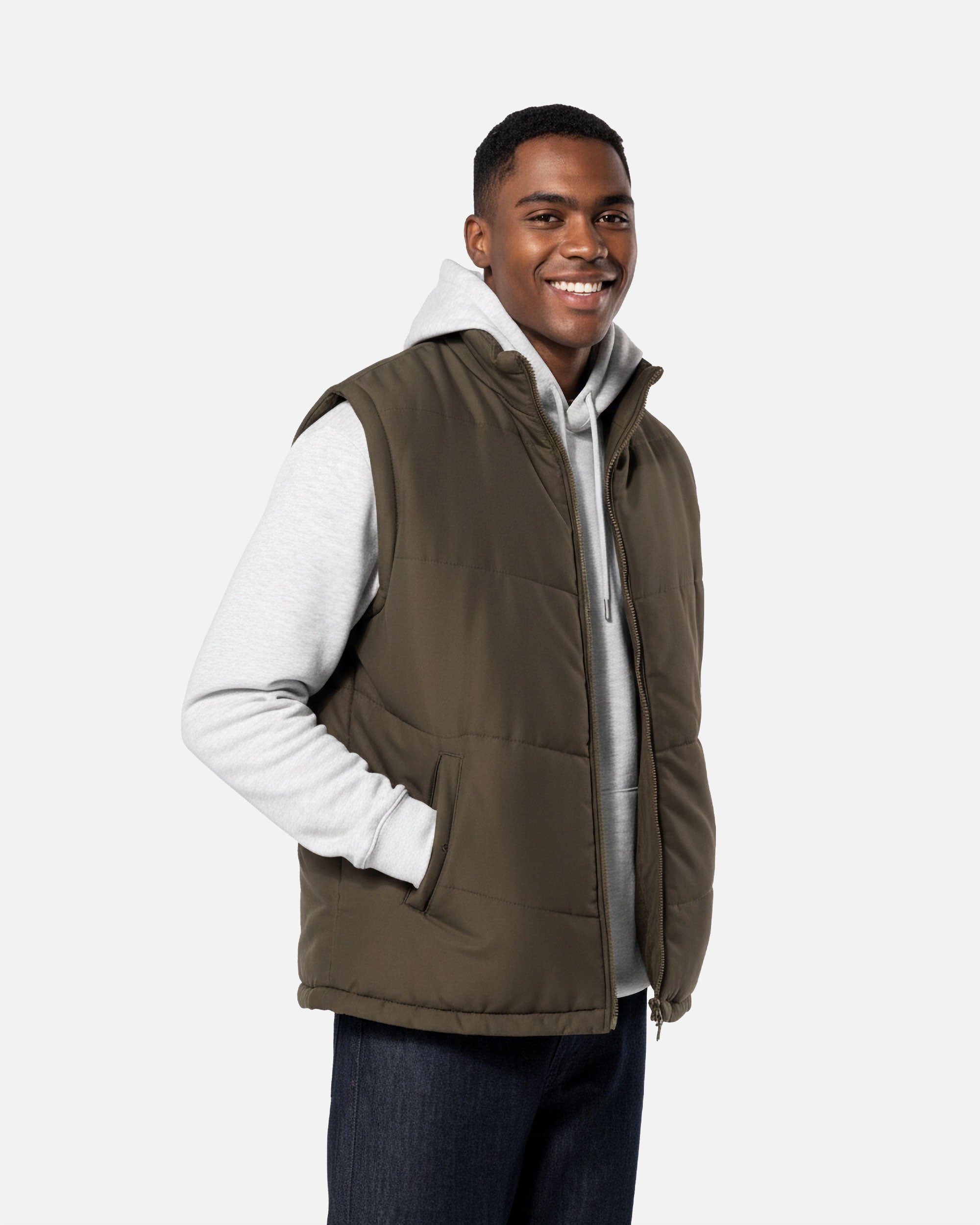 Unisex Fleece Weste Mossy Green von VIVID