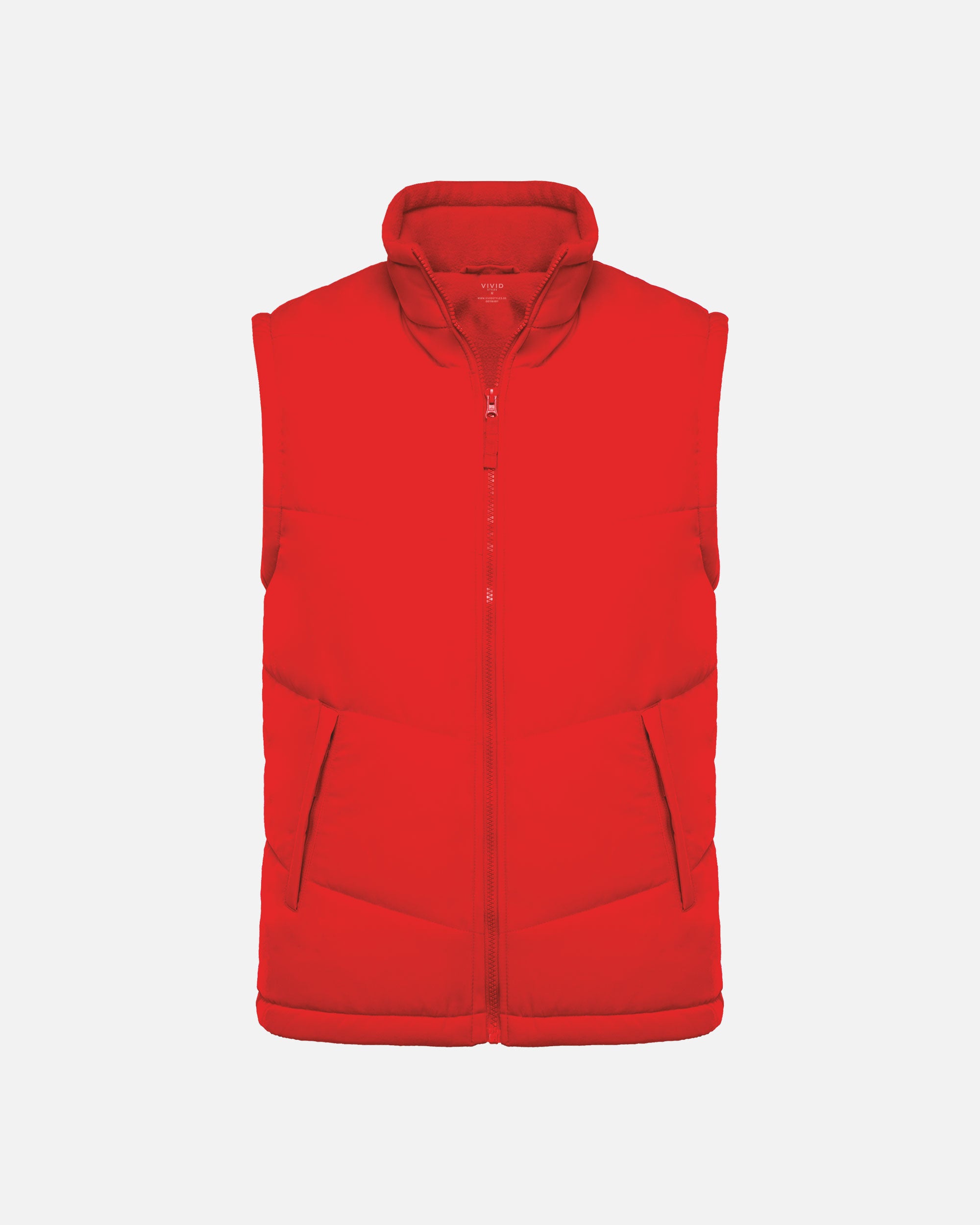 Unisex Fleece Weste Fire Red von VIVID